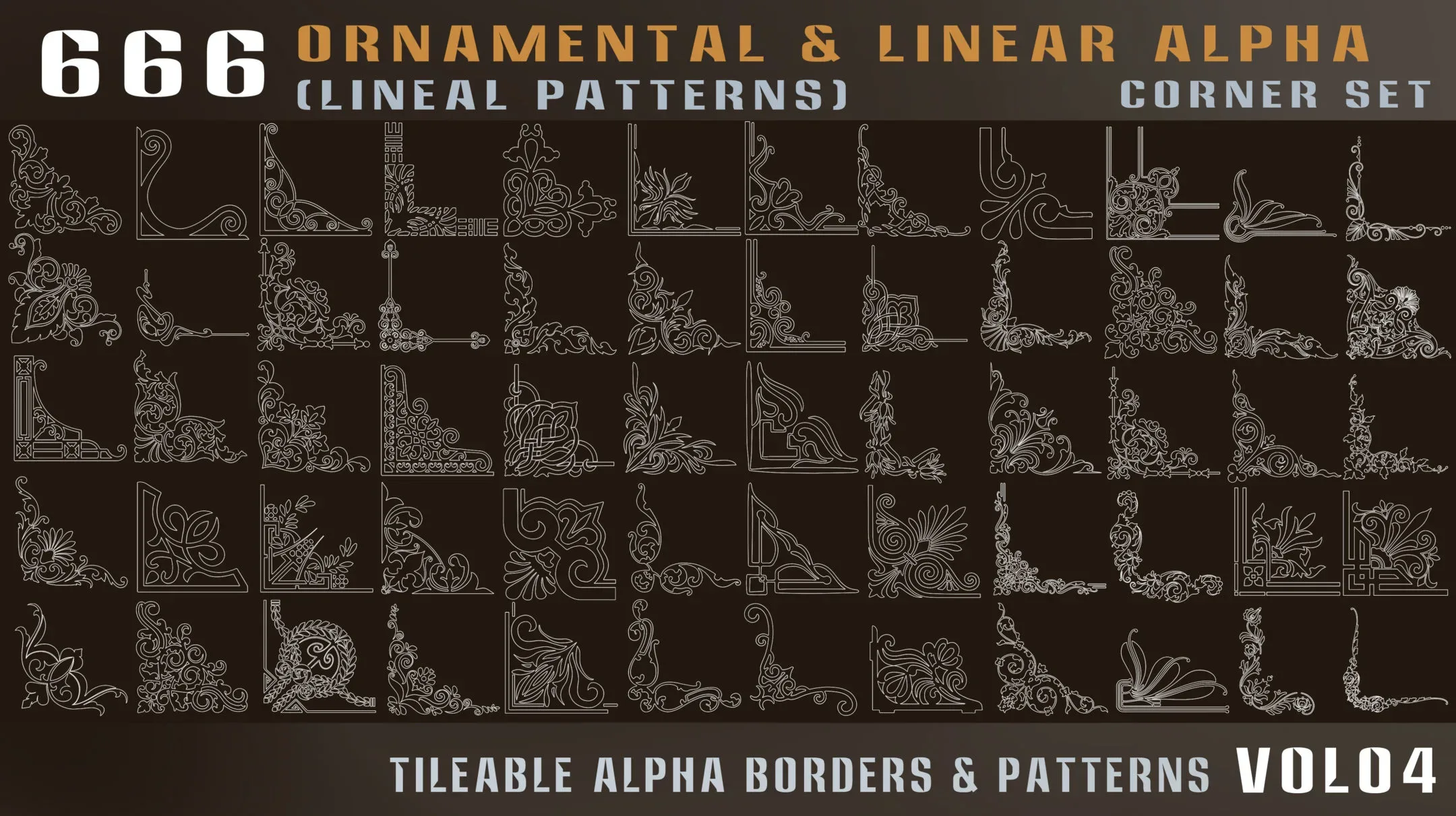 666-ornamental and linear alpha (lineal patterns)-Vol04