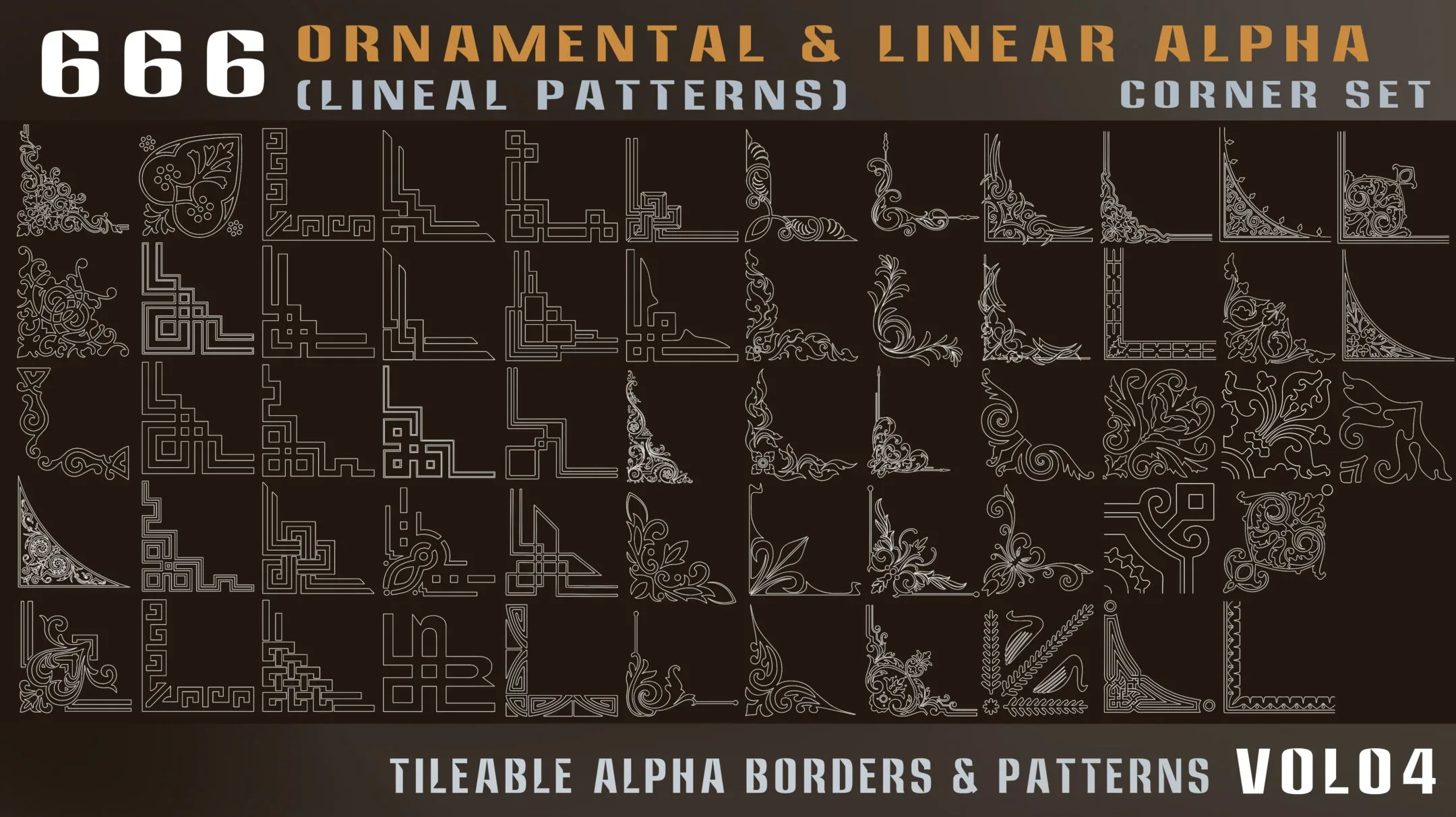 666-ornamental and linear alpha (lineal patterns)-Vol04