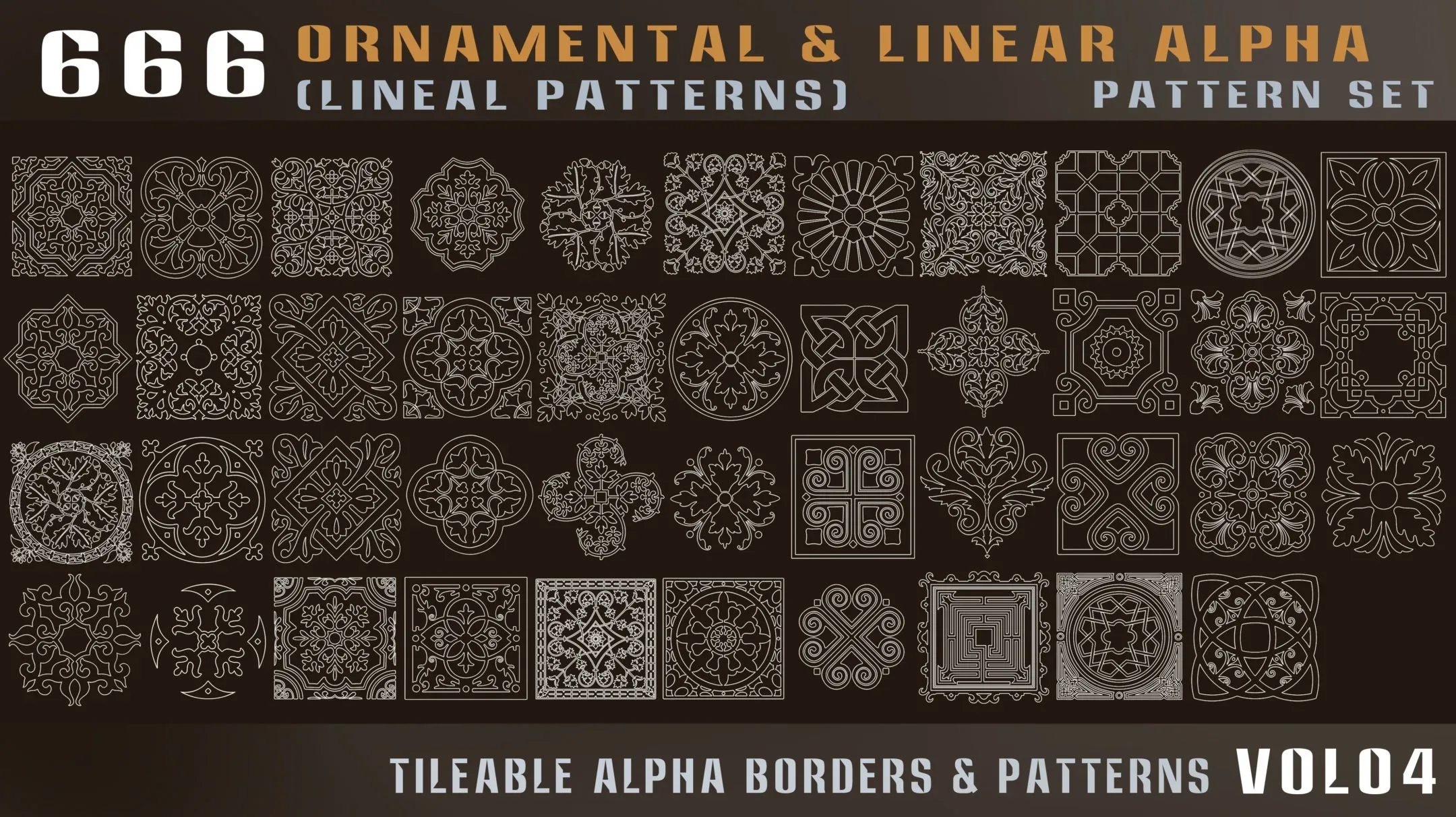 666-ornamental and linear alpha (lineal patterns)-Vol04