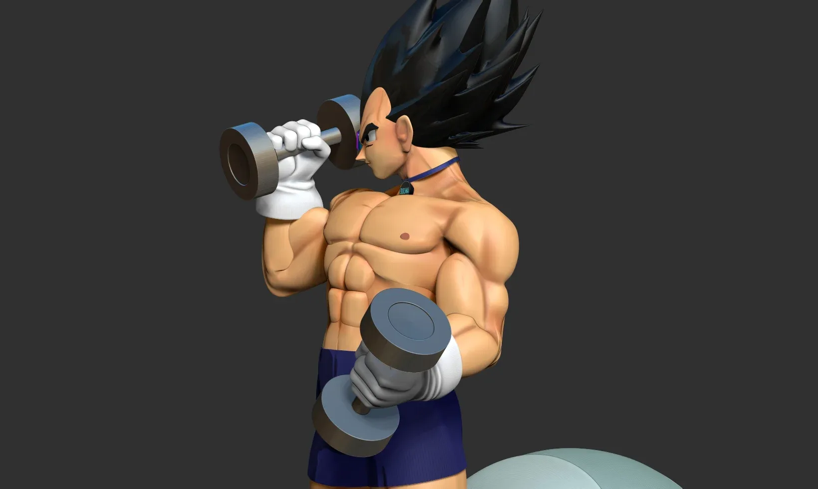 Vegeta with gym