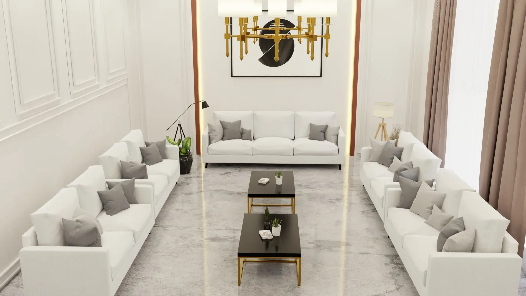 white living room