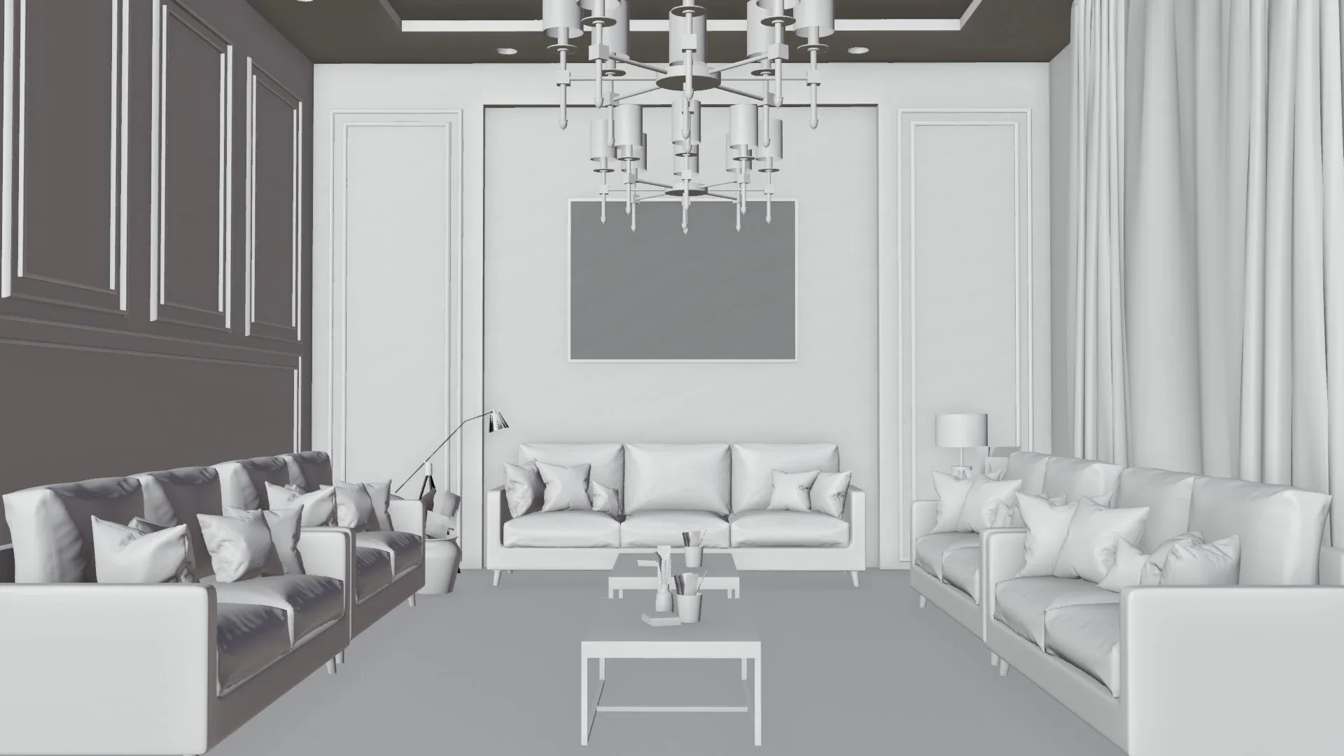 white living room