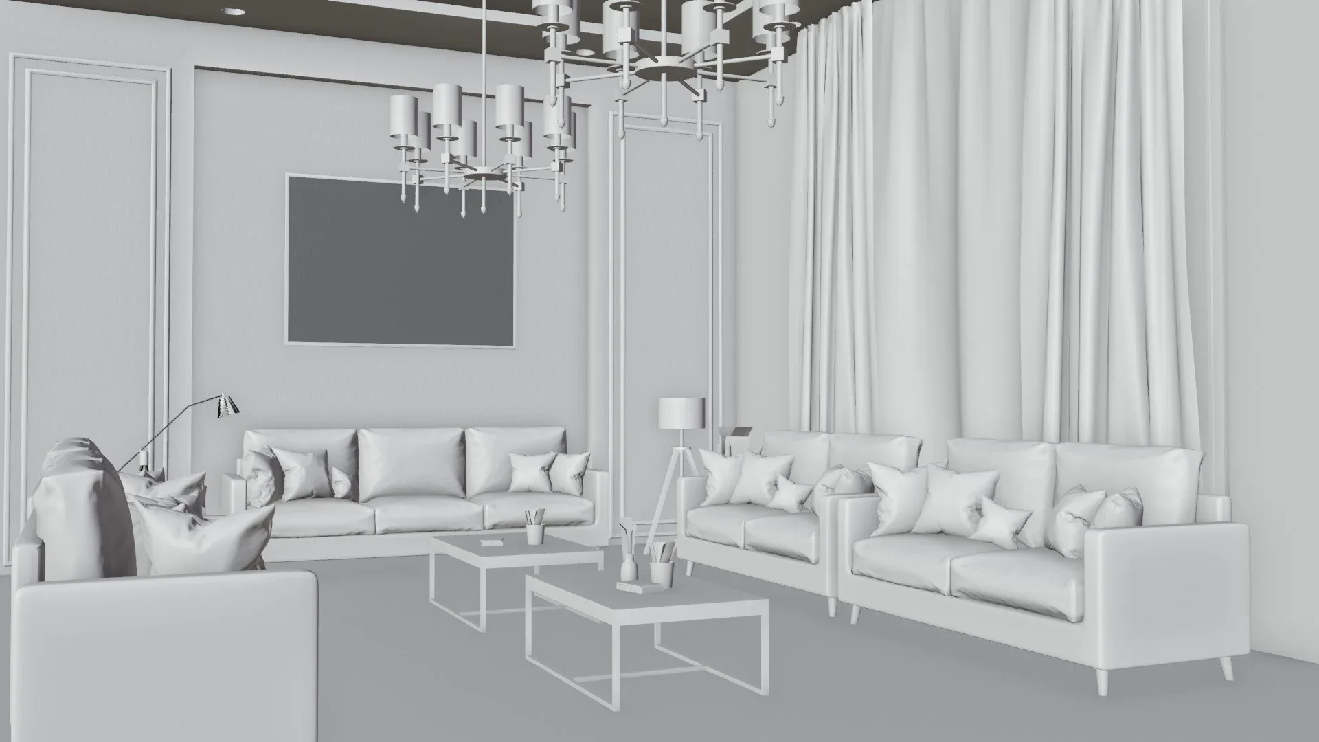 white living room