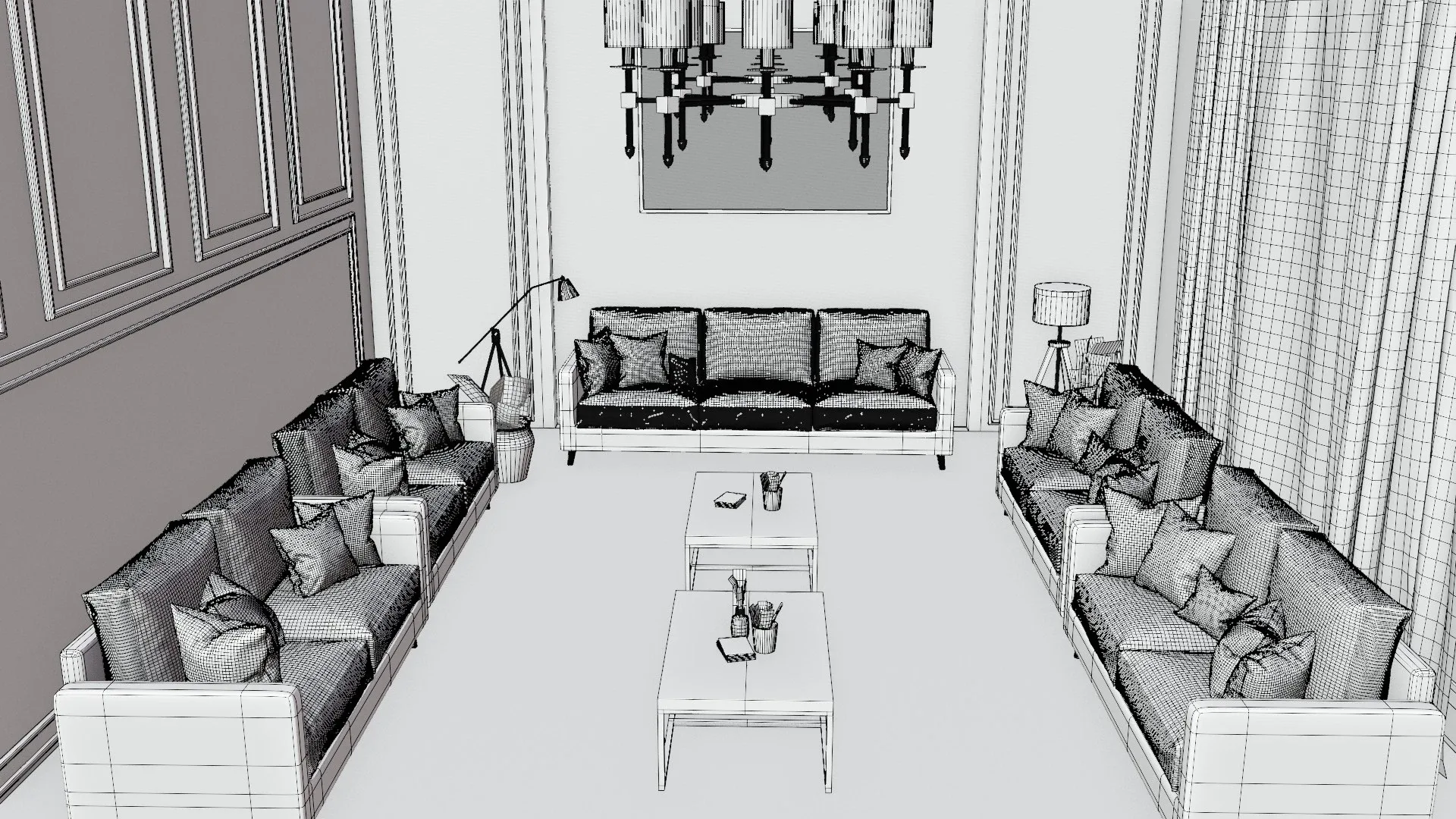 white living room