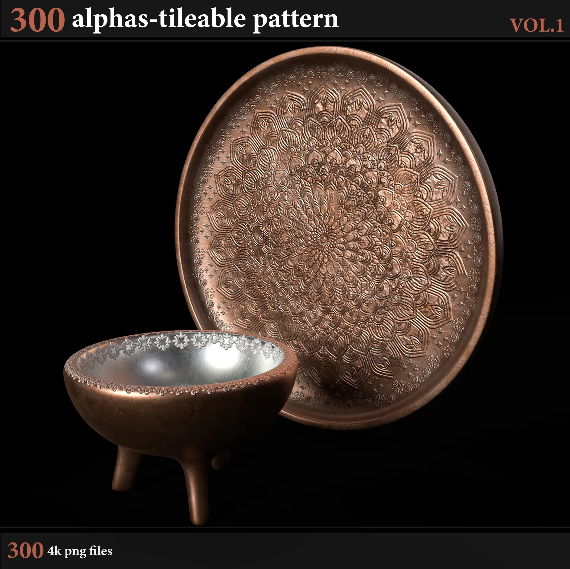 300 Alphas-Tileable Patterns-Vol1