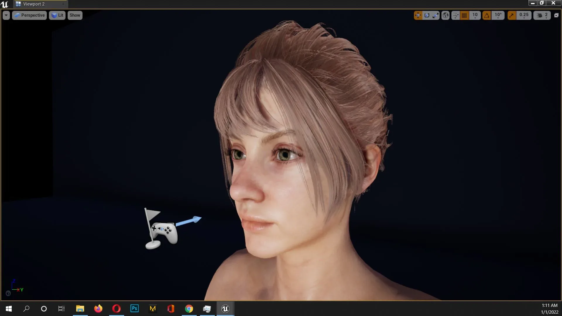 Realistic women modular character female f1