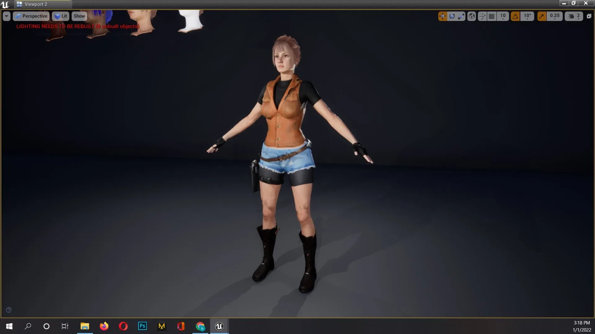 Realistic women modular character female f1