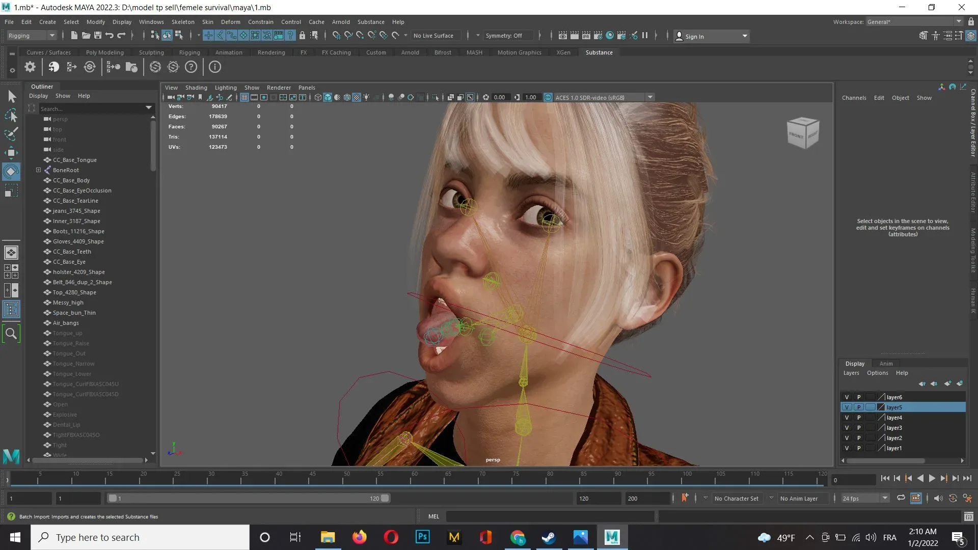 Realistic women modular character female f1