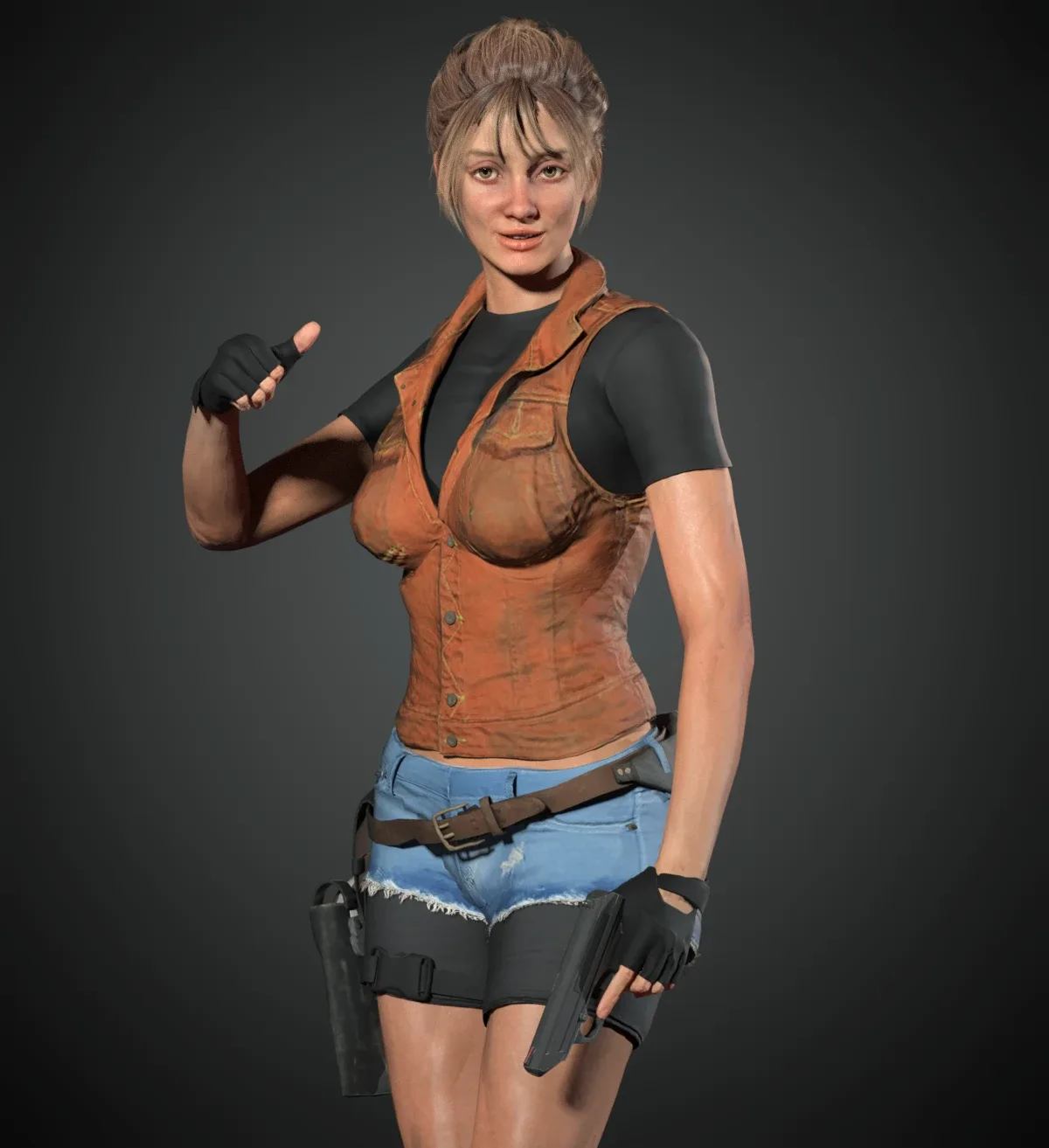 Realistic women modular character female f1