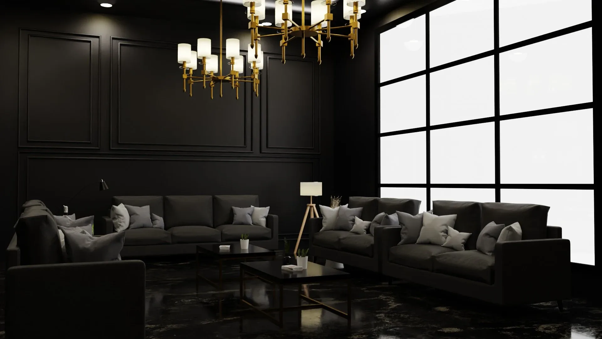 dark living room