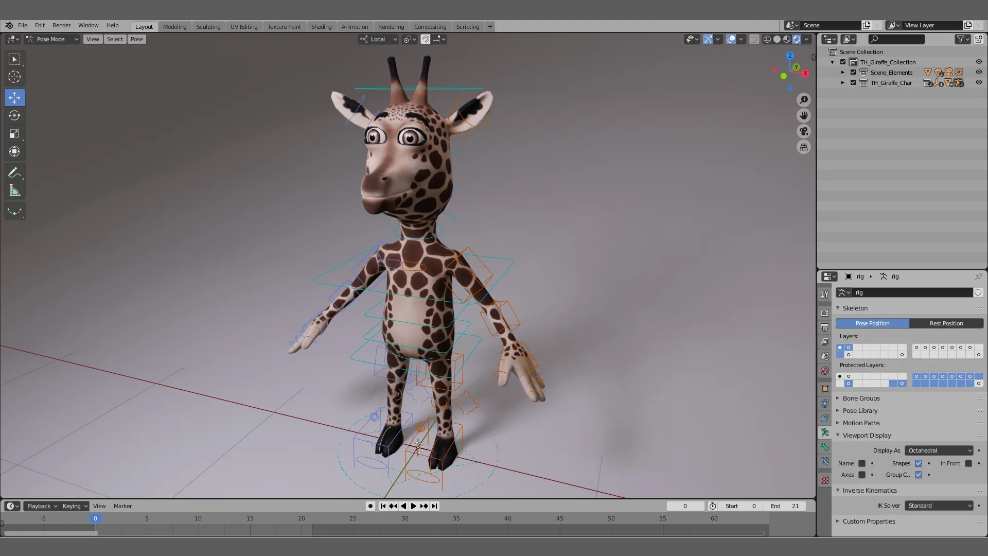 Toon Humanoid Giraffe