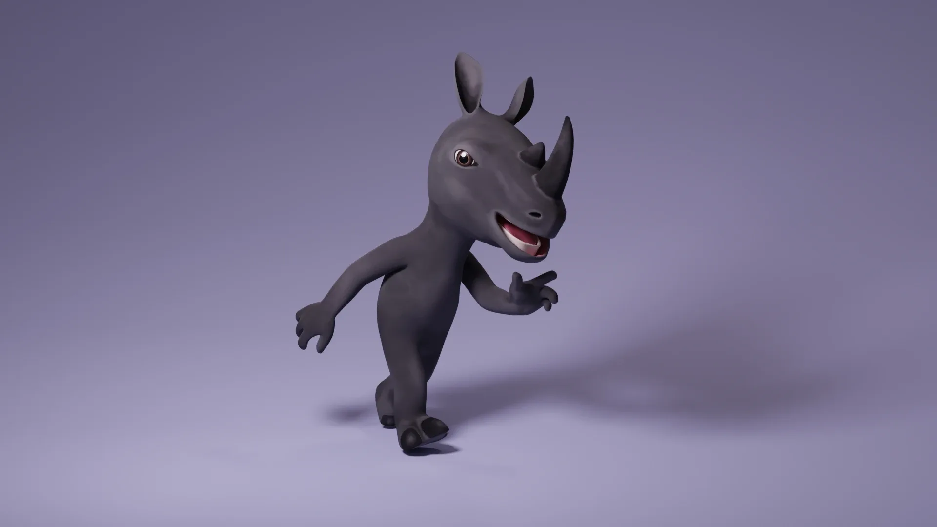 Toon Humanoid Rhinoceros