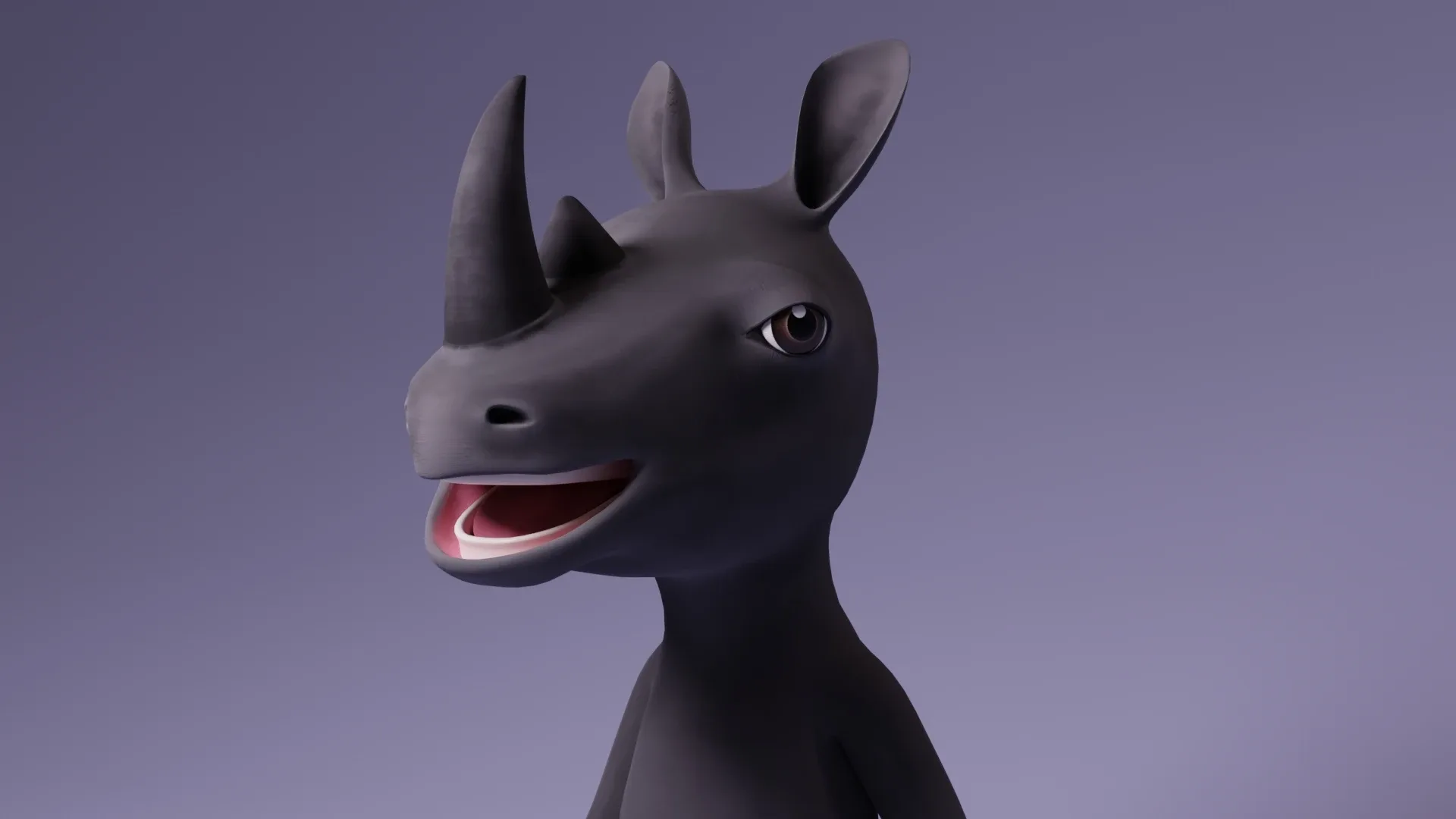 Toon Humanoid Rhinoceros