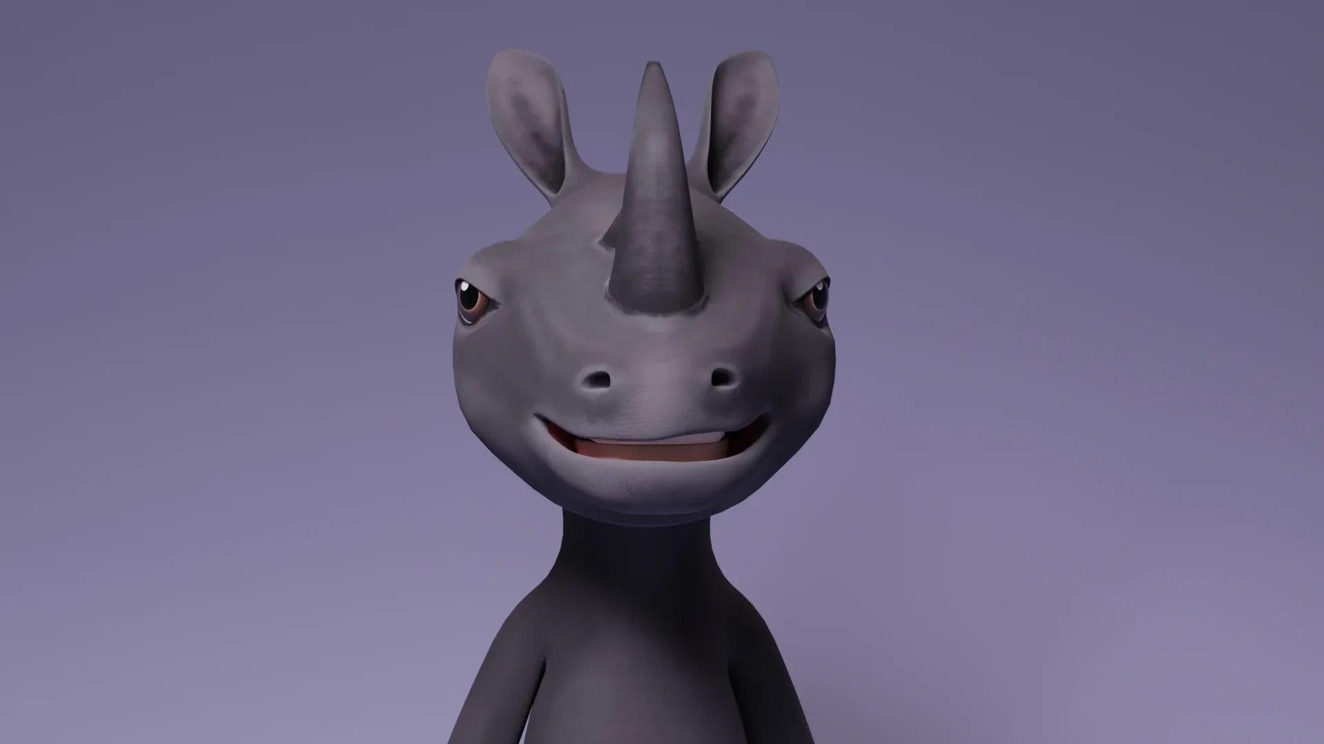 Toon Humanoid Rhinoceros