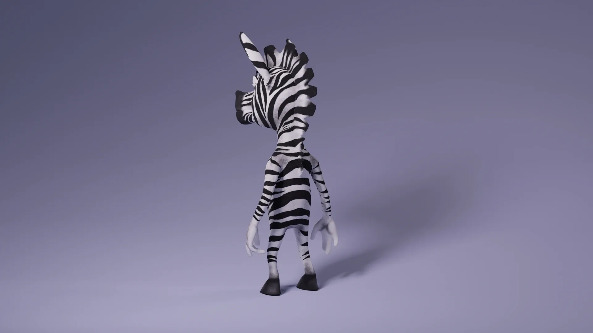 Toon Humanoid Zebra