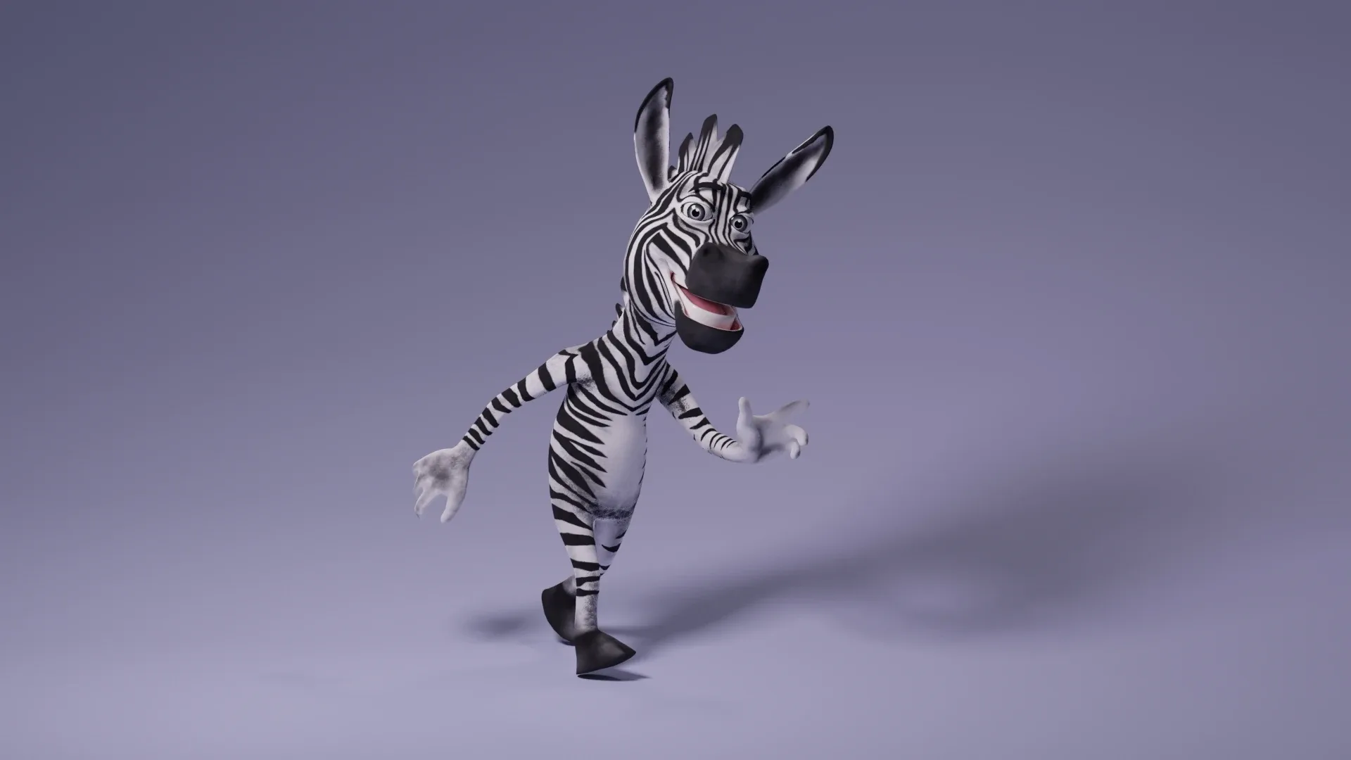 Toon Humanoid Zebra