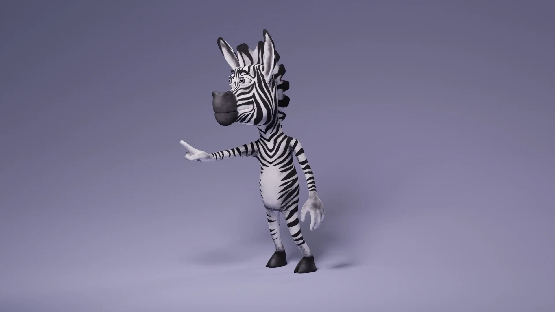 Toon Humanoid Zebra