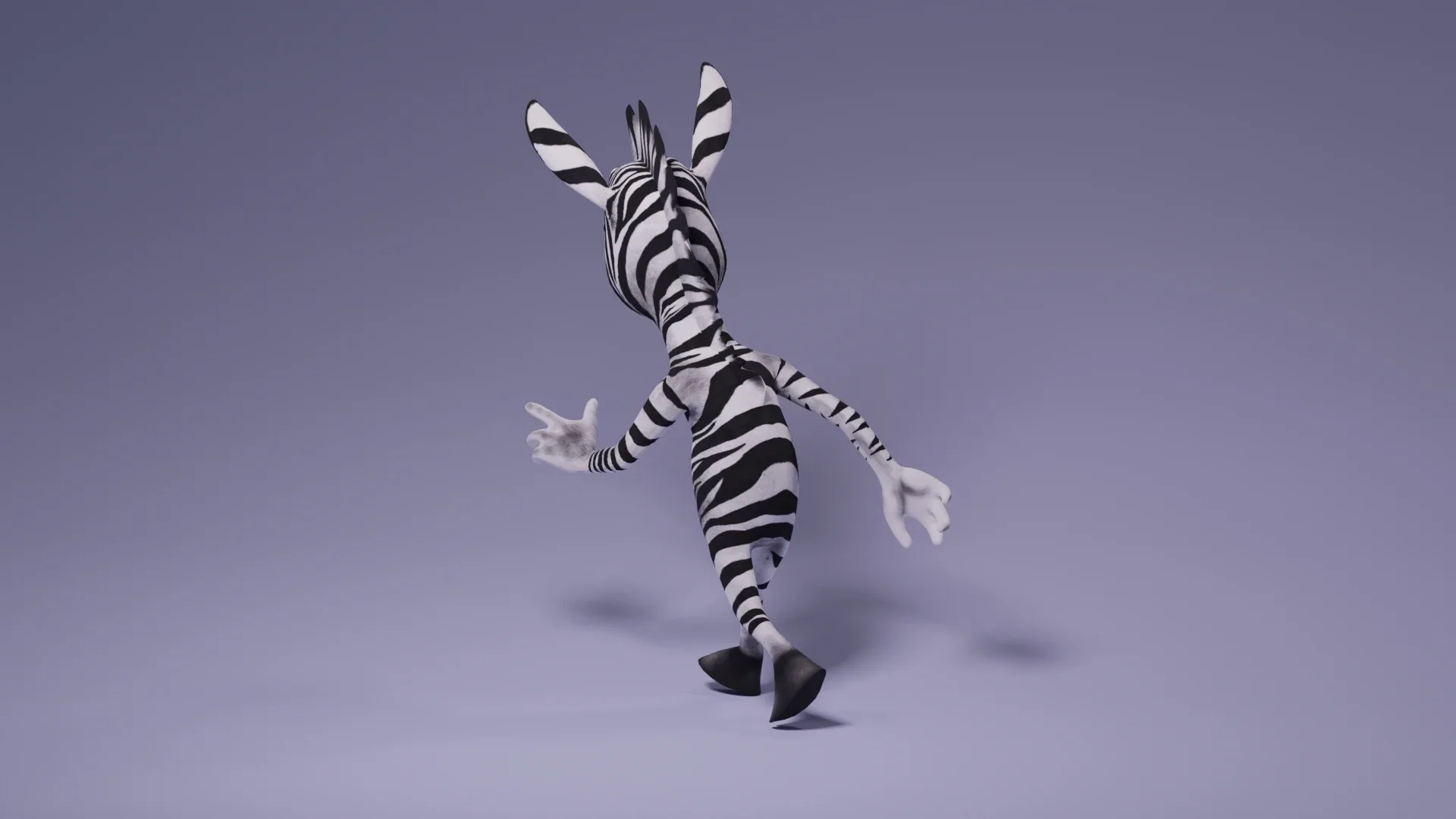 Toon Humanoid Zebra