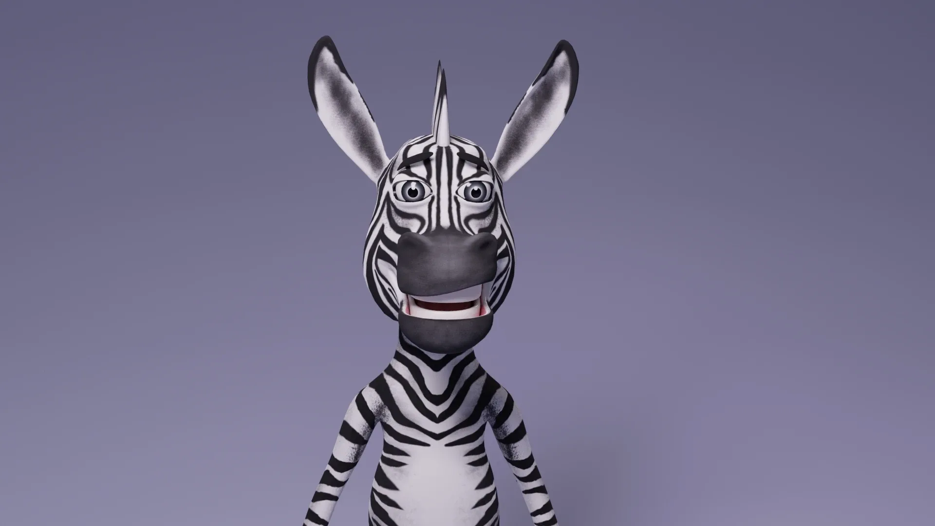 Toon Humanoid Zebra