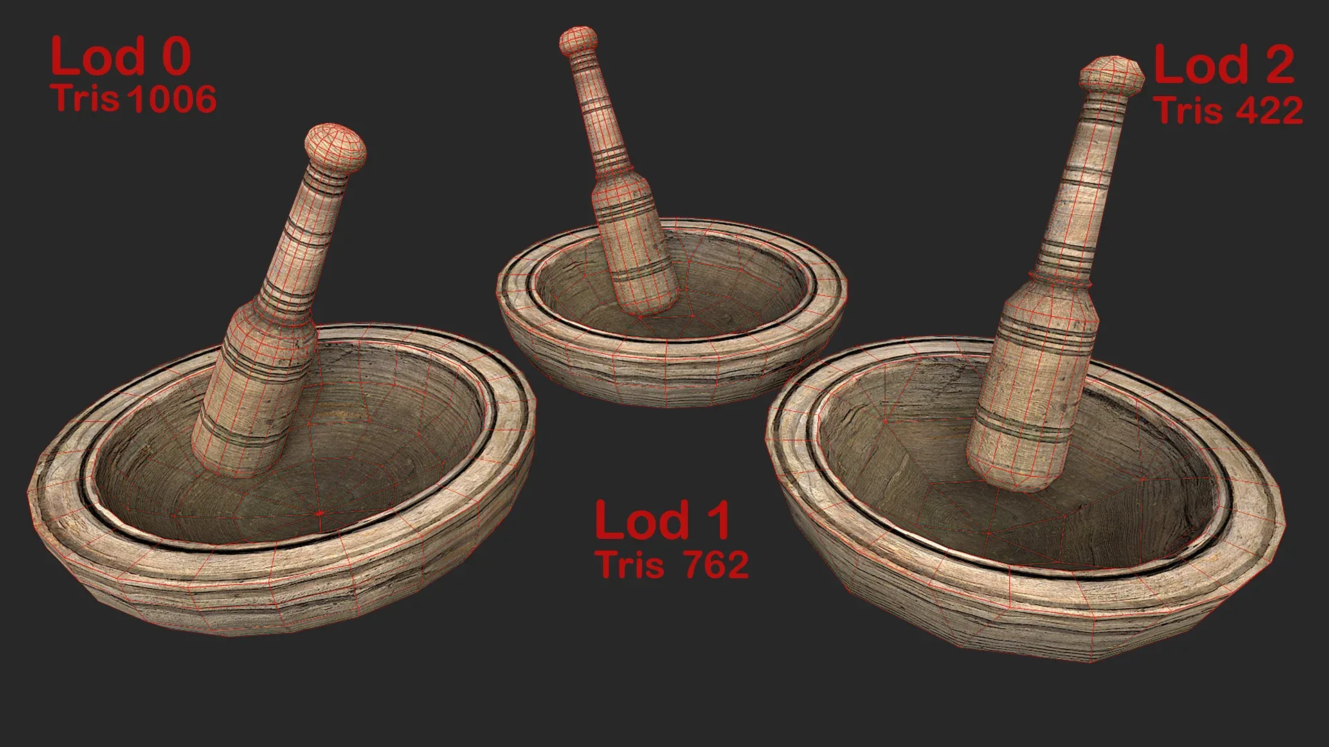 Mortar and pestle Medieval set