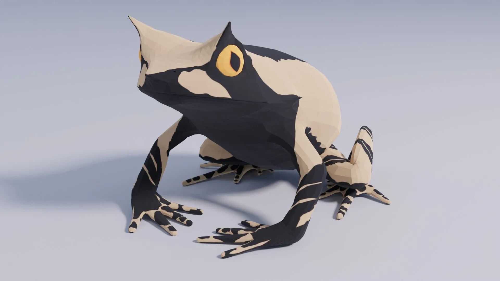 Malayan Horned Frog - Animated