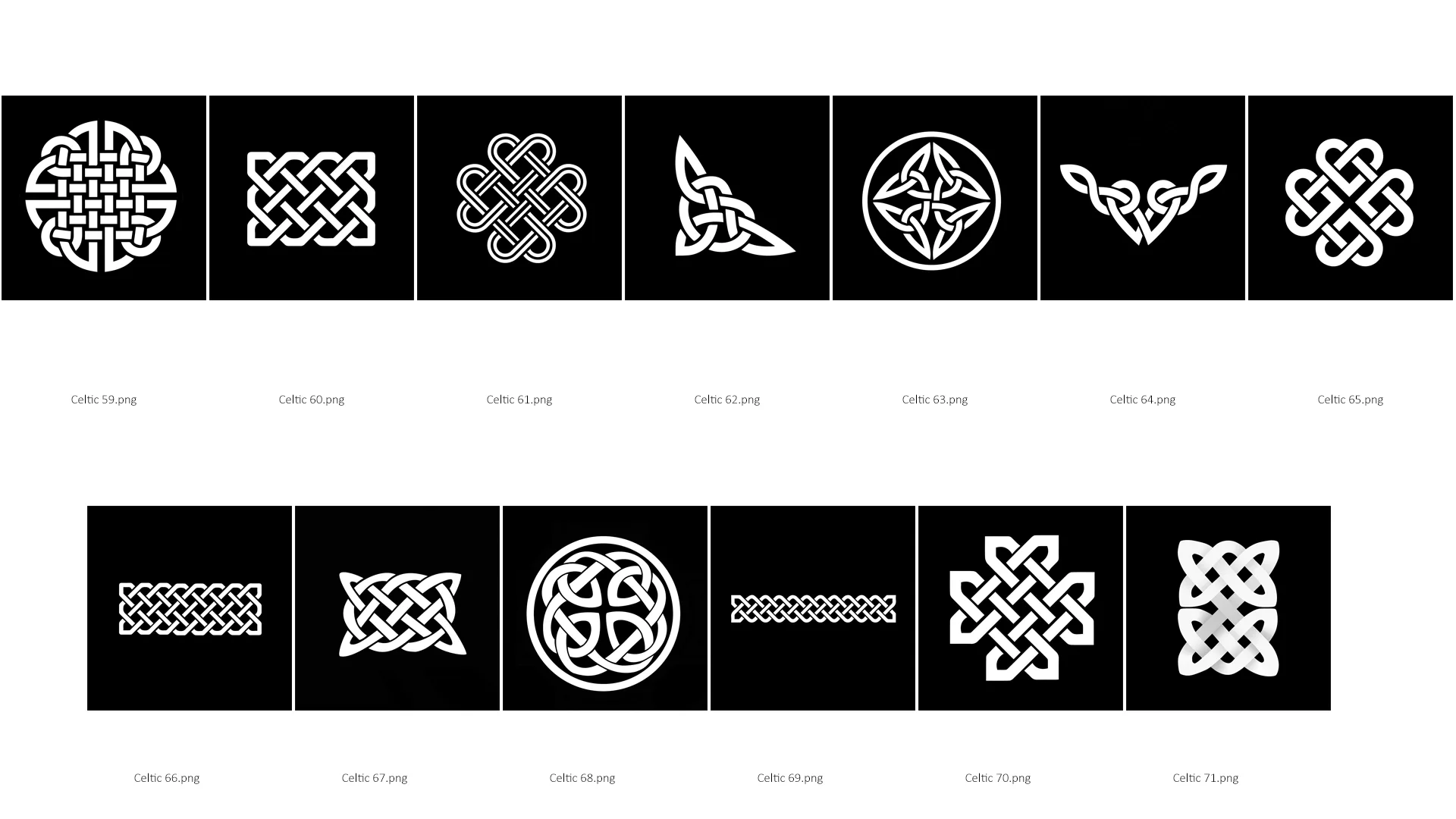 115 Celtic Symbols & Knots 4K Alpha Pack