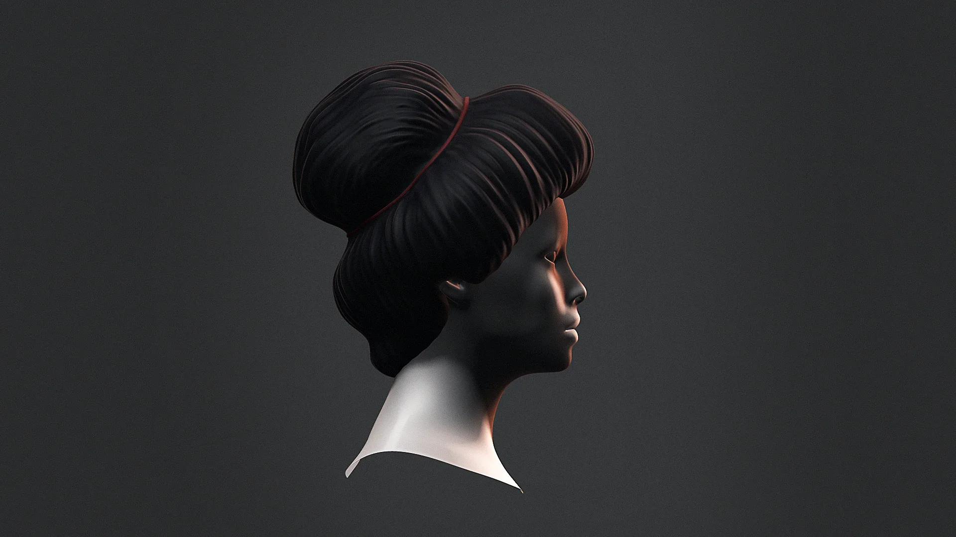 Hair - Low Poly Female Hairstyle Kitbash