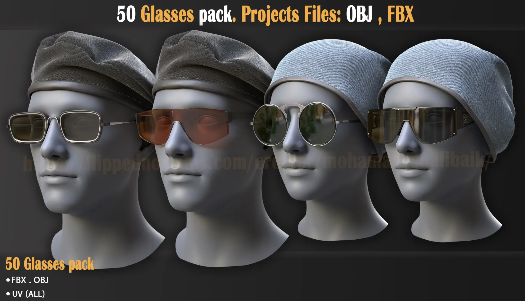 50 Glasses Base Mesh