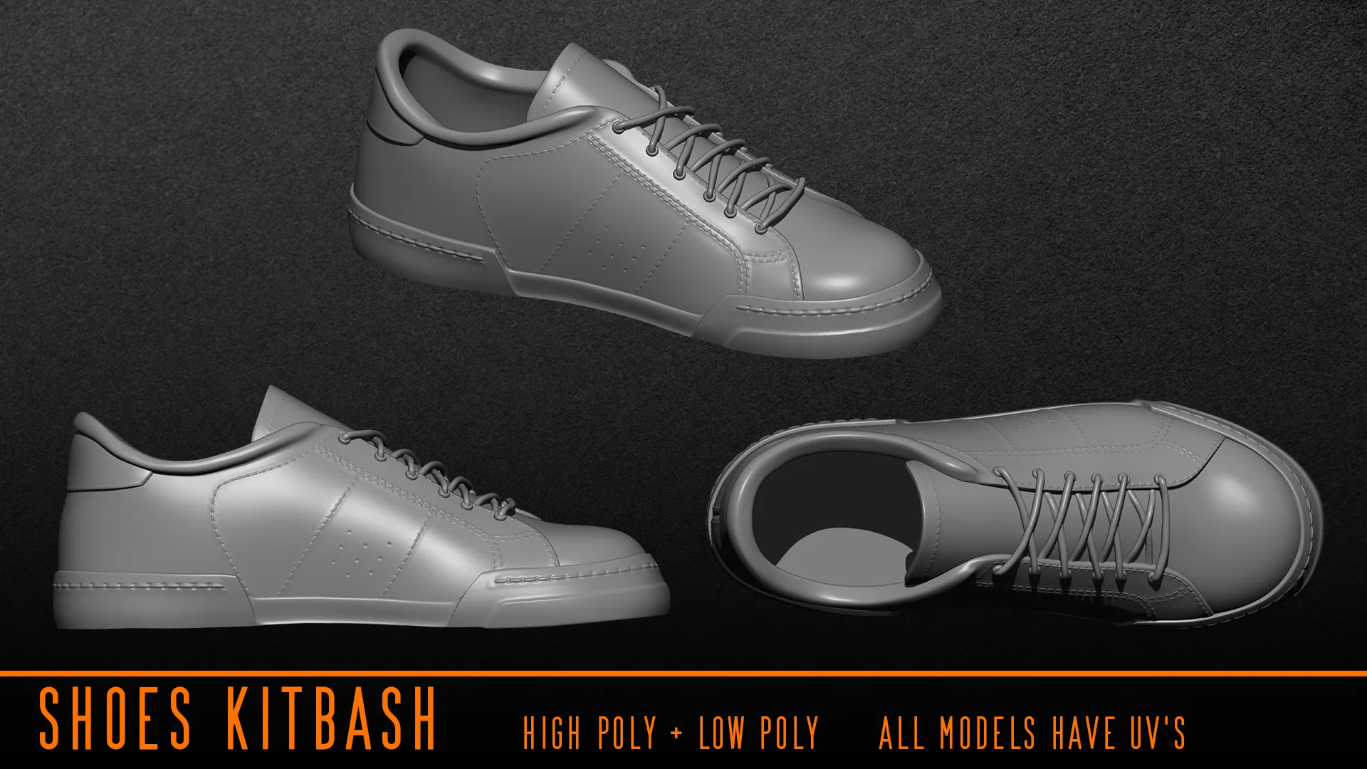 Shoes Kitbash ( OBJ / ZTL / Fbx )