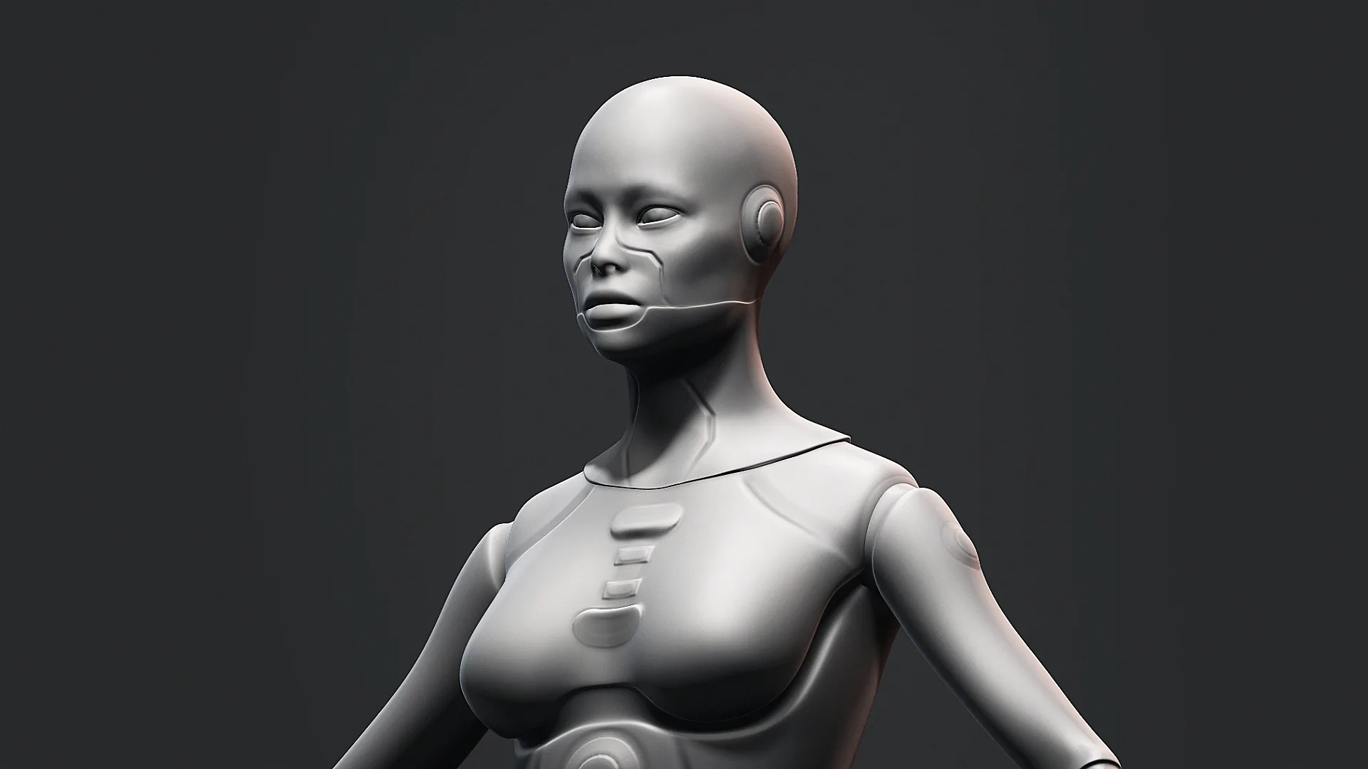 Female Robot Base Mesh