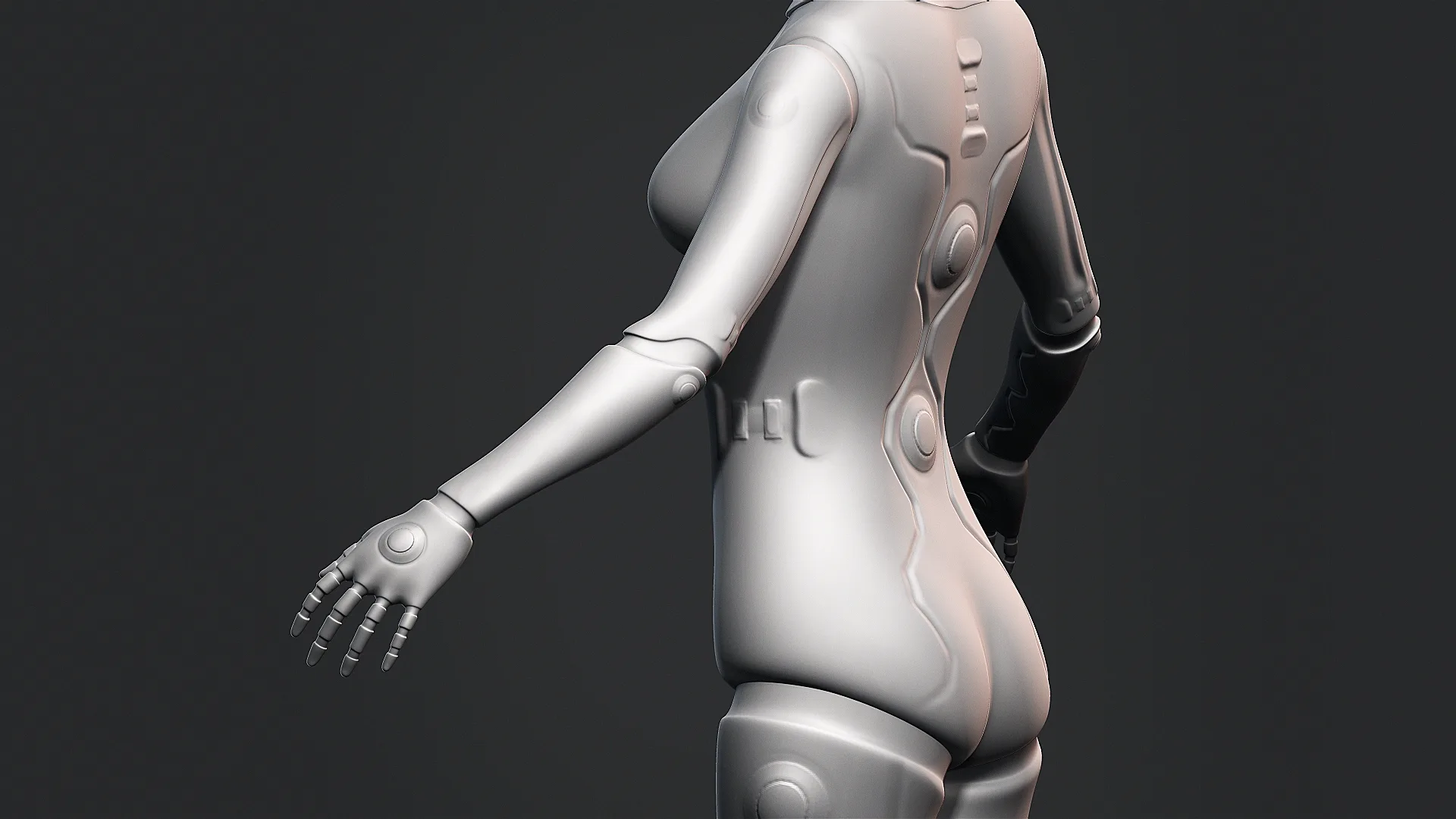 Female Robot Base Mesh