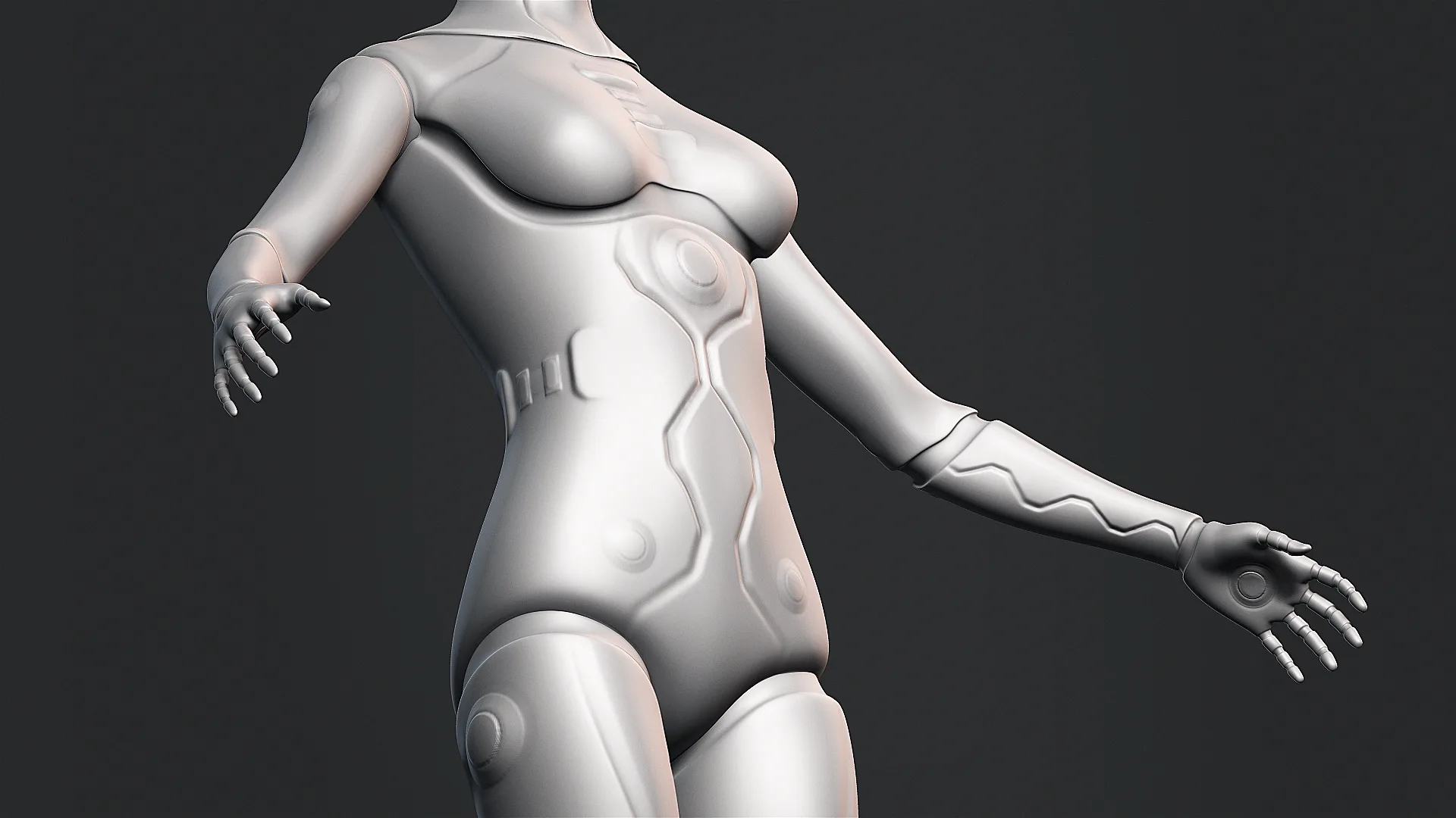 Female Robot Base Mesh