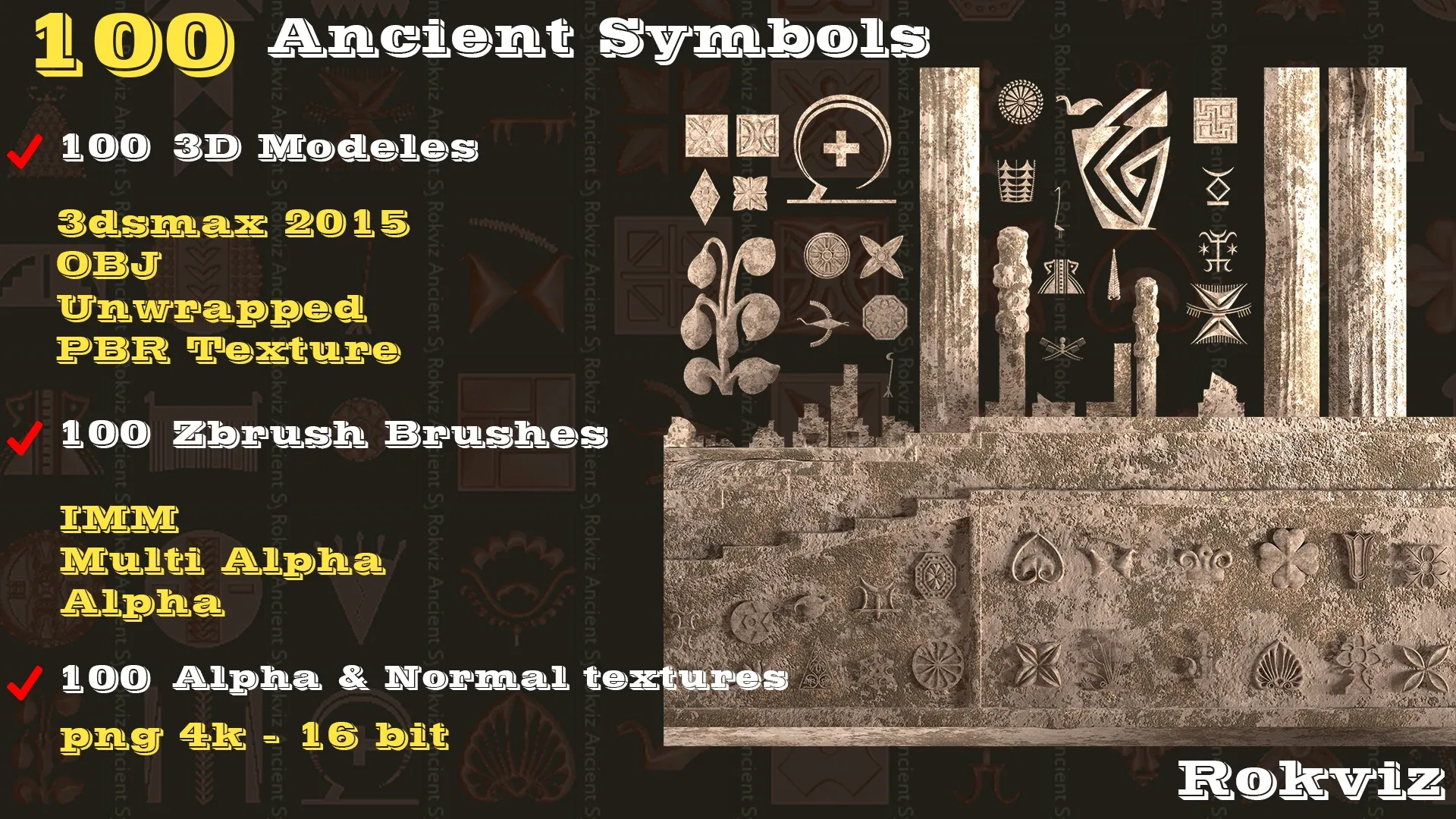 100 Ancient Symbols Ornament Free sample