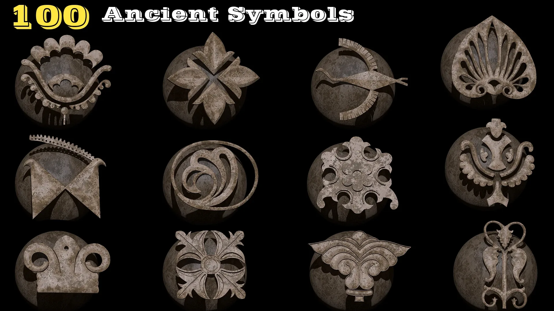 100 Ancient Symbols Ornament Free sample