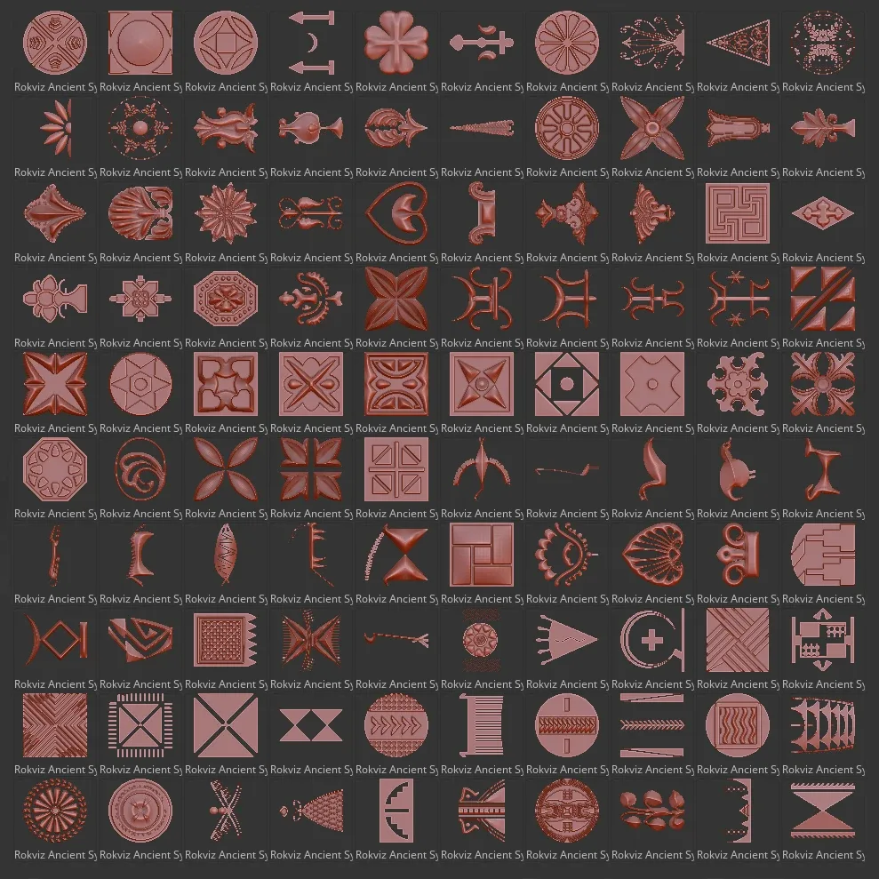 100 Ancient Symbols Ornament Free sample