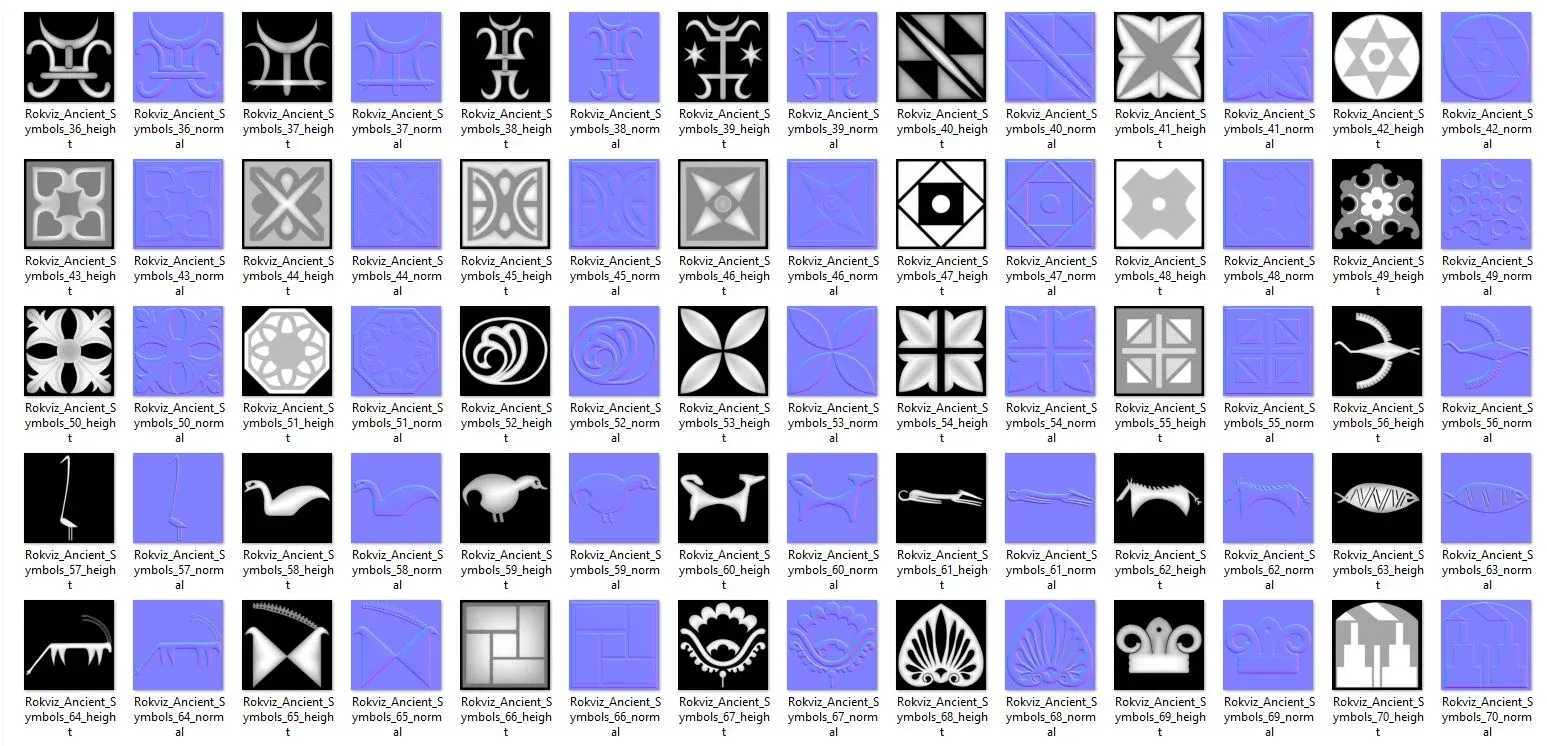 100 Ancient Symbols Ornament Free sample