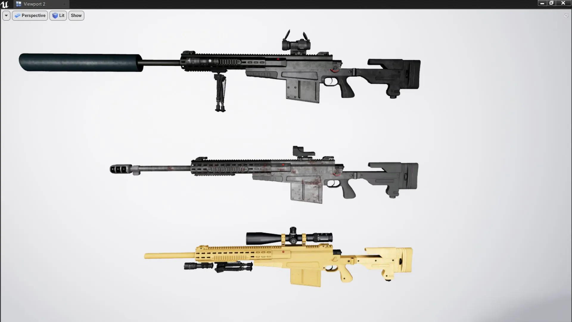 Sniper Rifle AX50 modulare Gun Weapon model