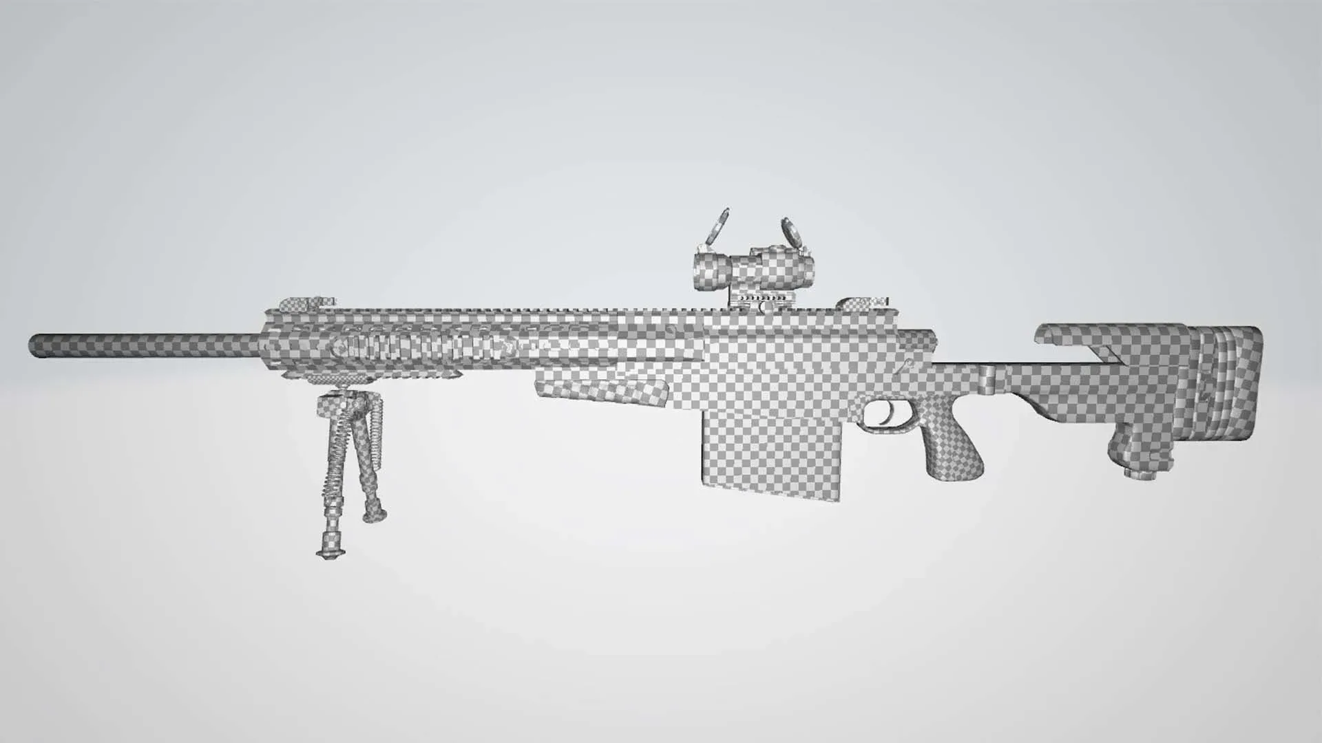 Sniper Rifle AX50 modulare Gun Weapon model