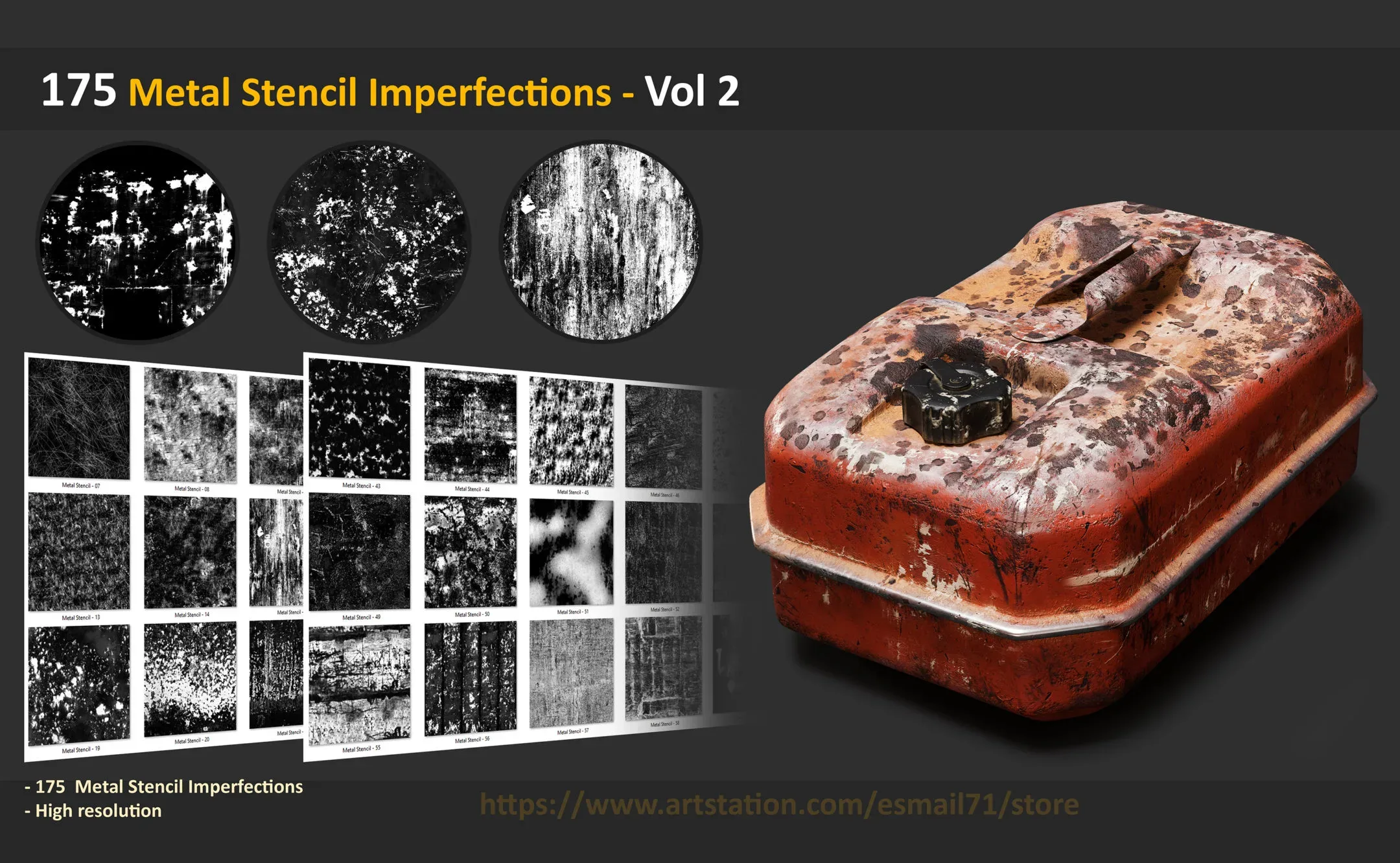 175 Metal Stencil Imperfections - Vol 2