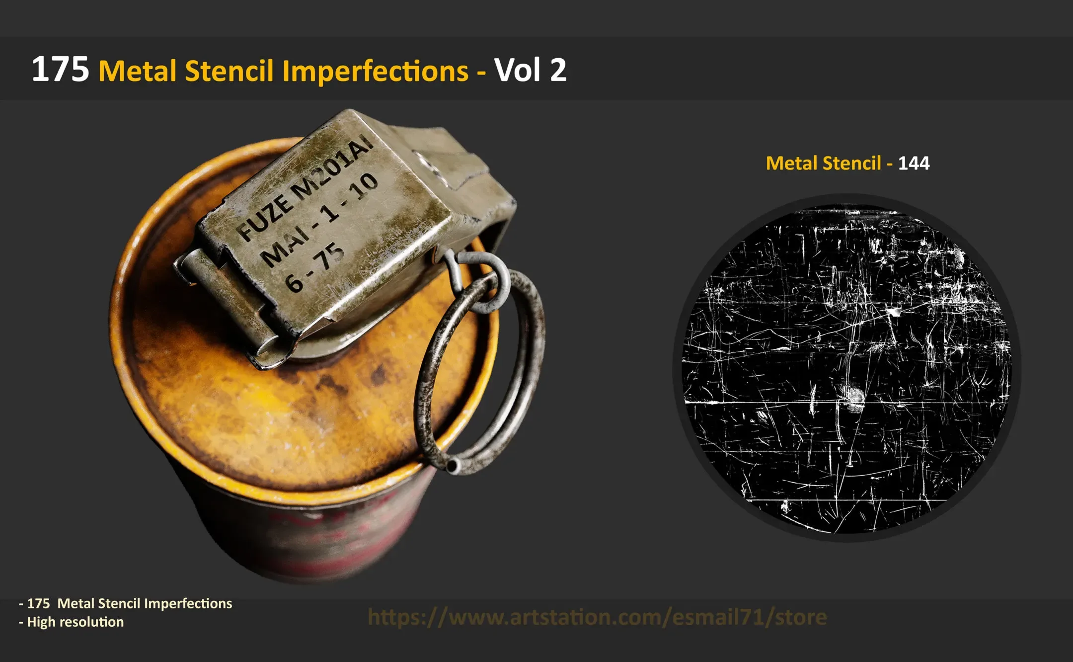 175 Metal Stencil Imperfections - Vol 2