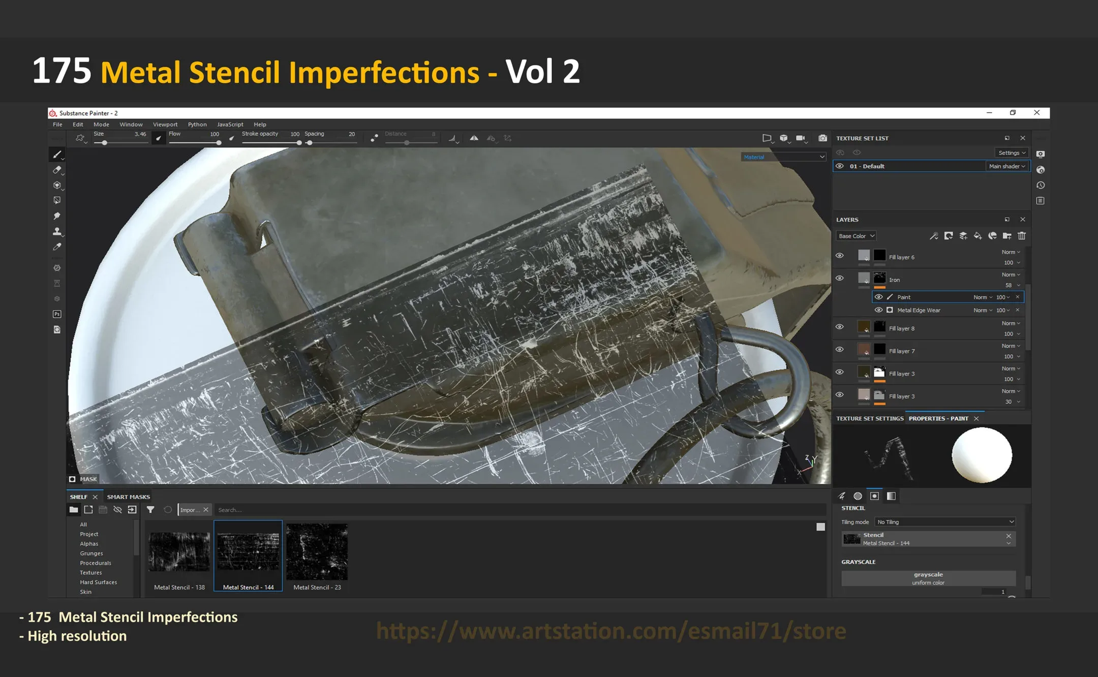 175 Metal Stencil Imperfections - Vol 2