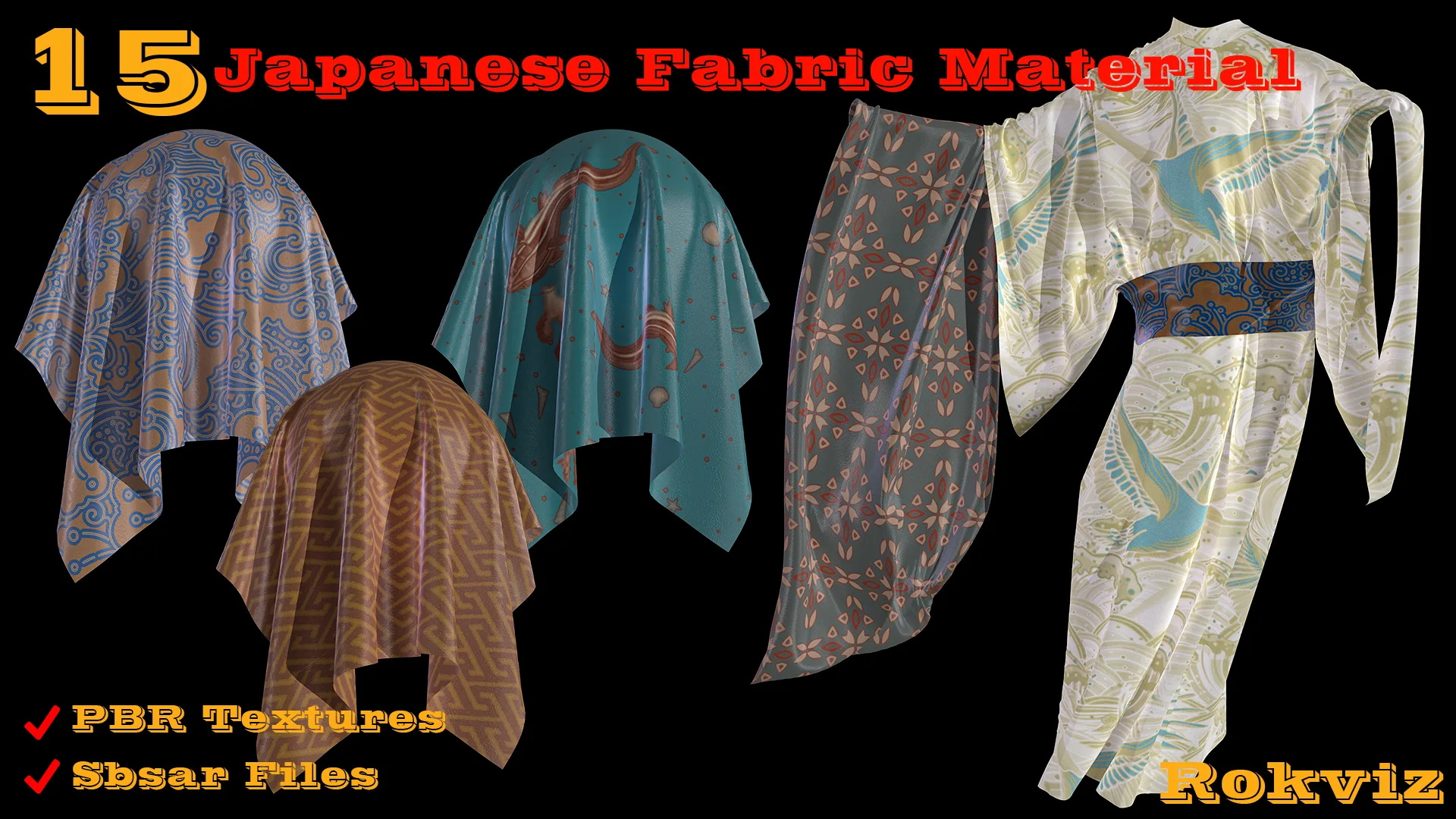 Free Japanese Fabric Material + SBSAR