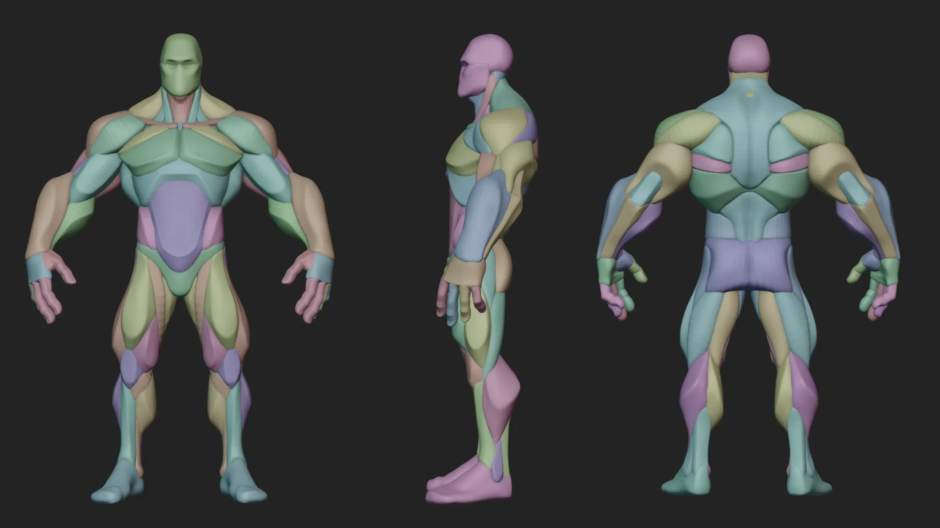 Stylized Hero Anatomy Blockout