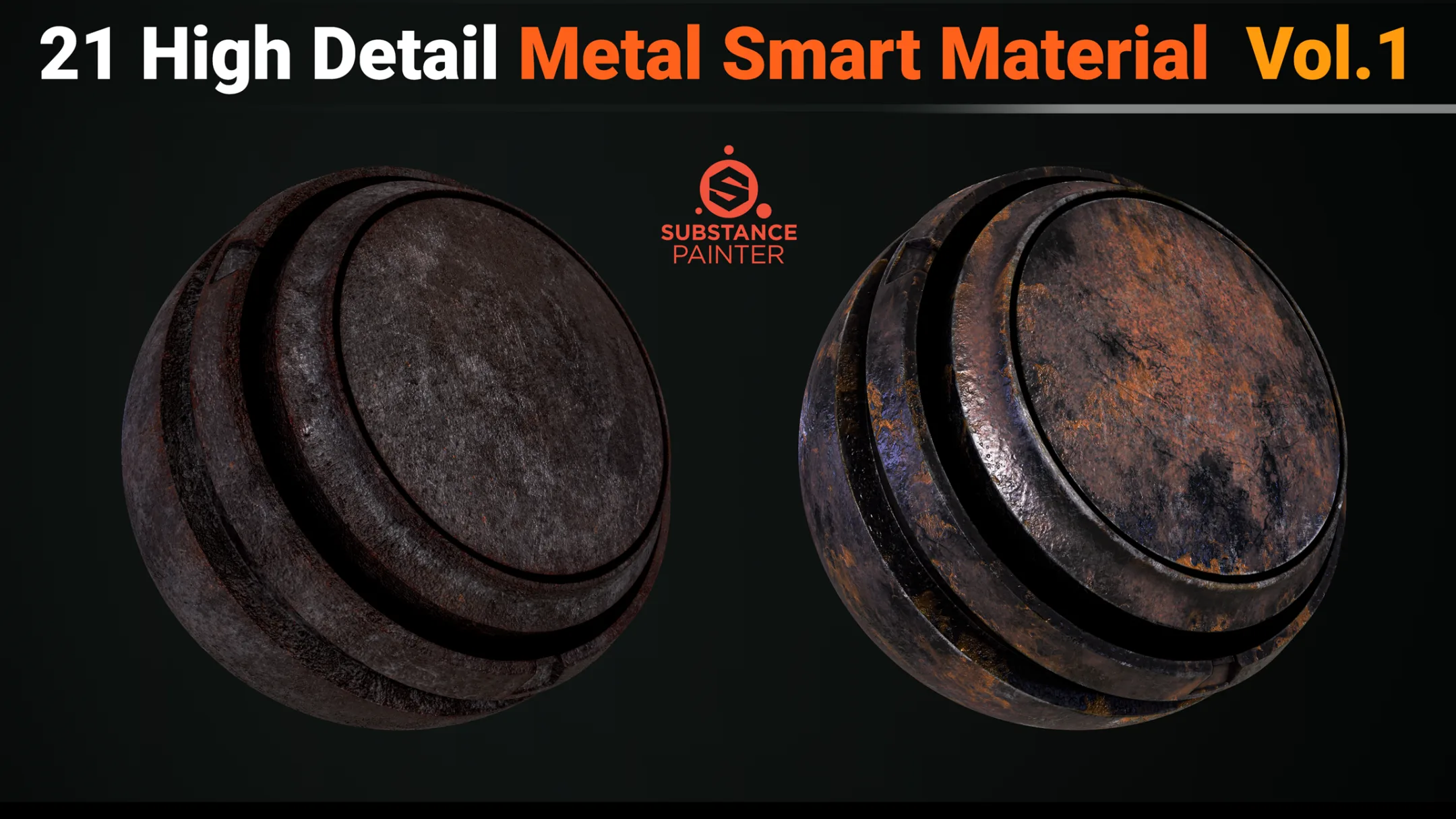 21 High-Detail Metal Smart Material / substance painter Vol.1