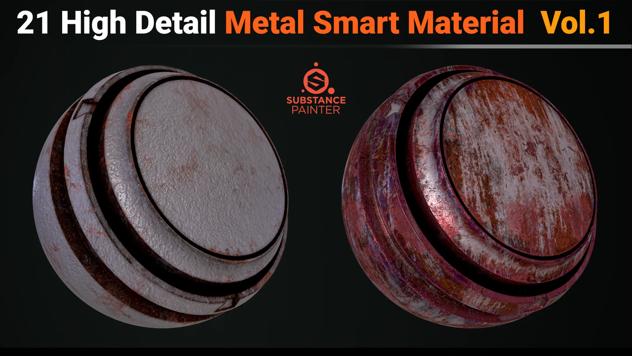 21 High-Detail Metal Smart Material / substance painter Vol.1