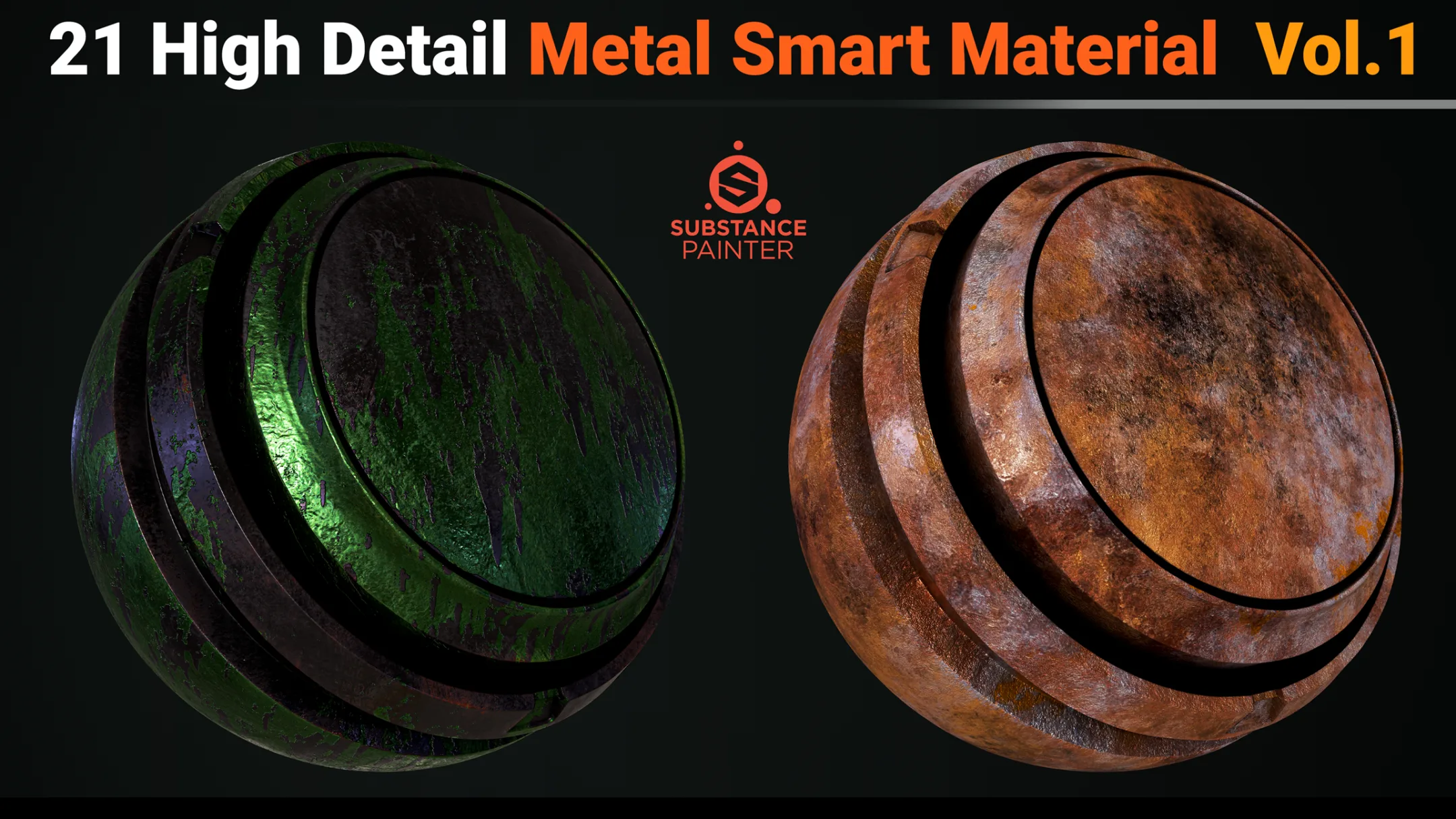 21 High-Detail Metal Smart Material / substance painter Vol.1