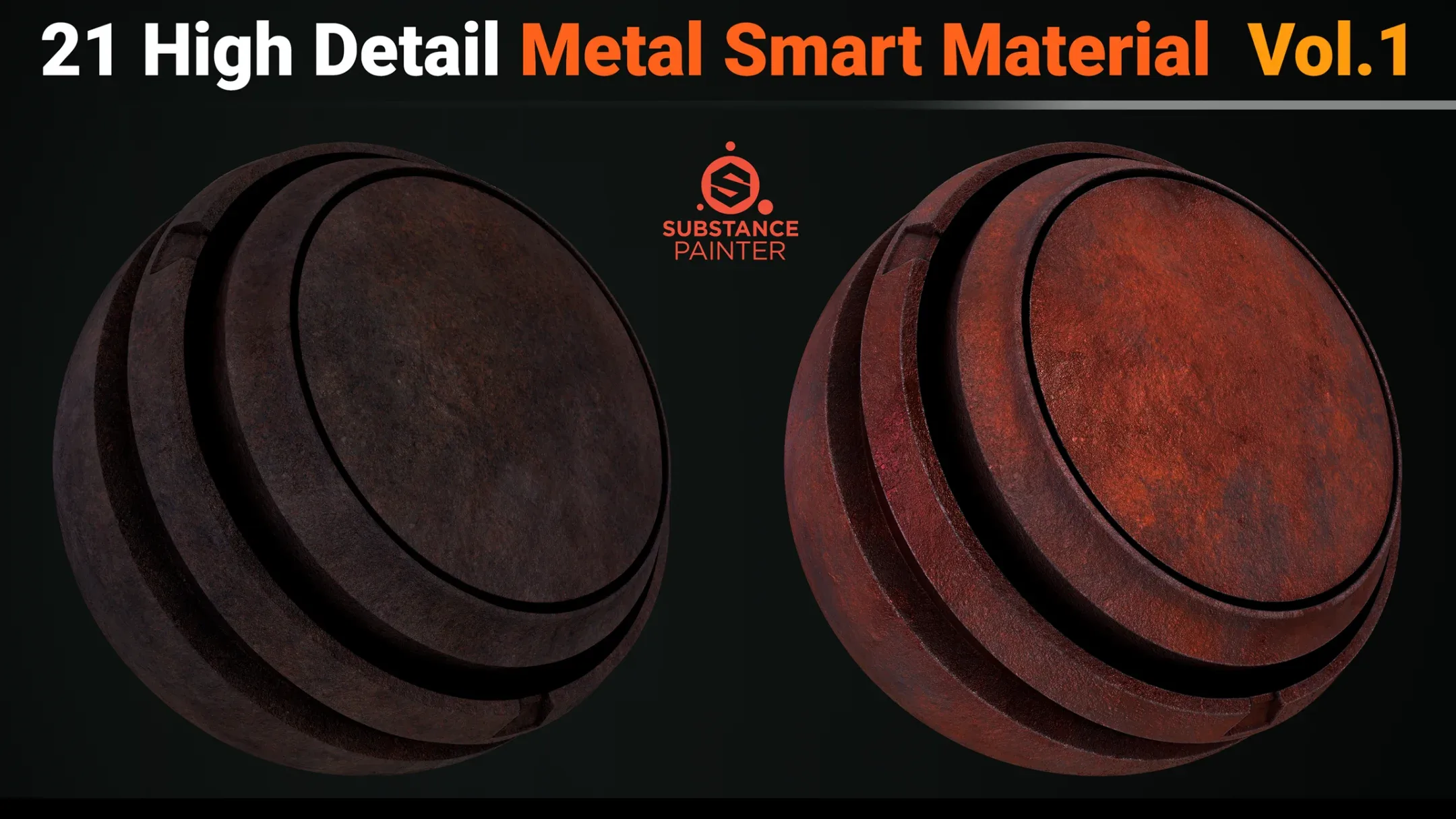 21 High-Detail Metal Smart Material / substance painter Vol.1