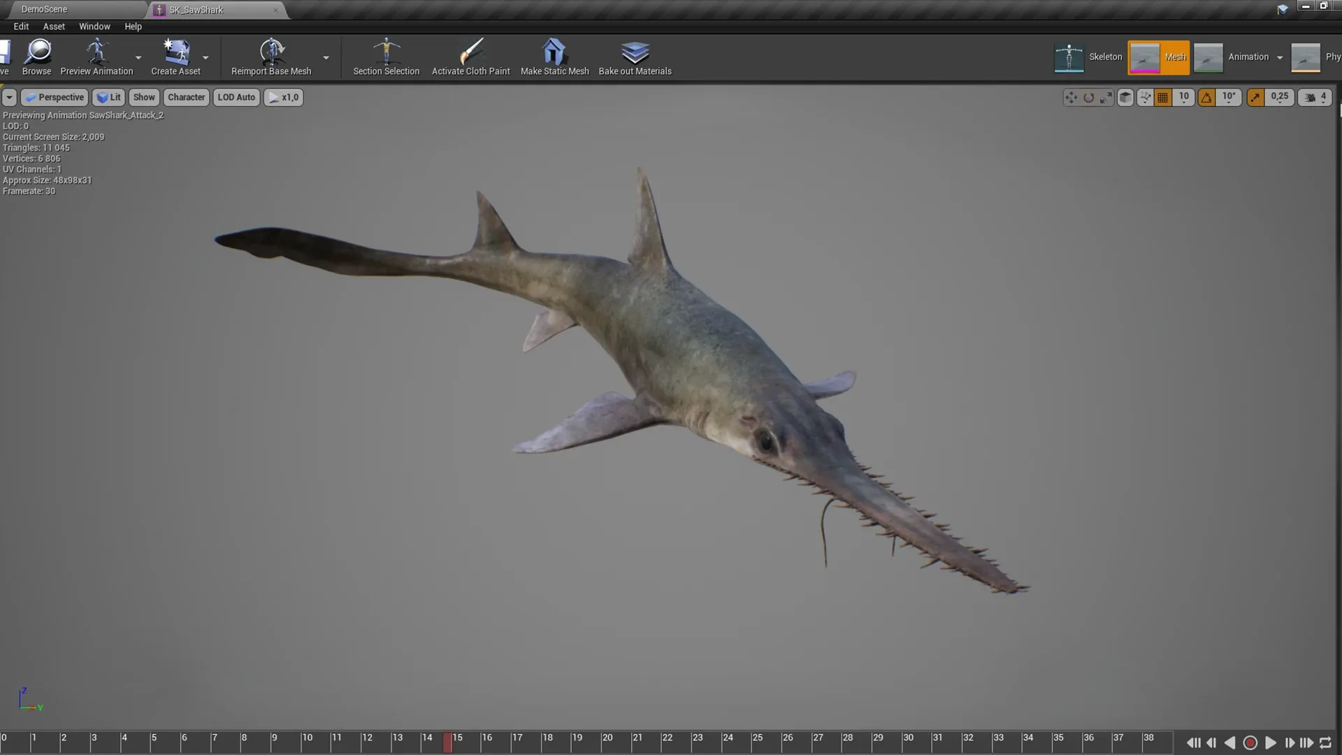 Saw Shark Game Ready FlippedNormals