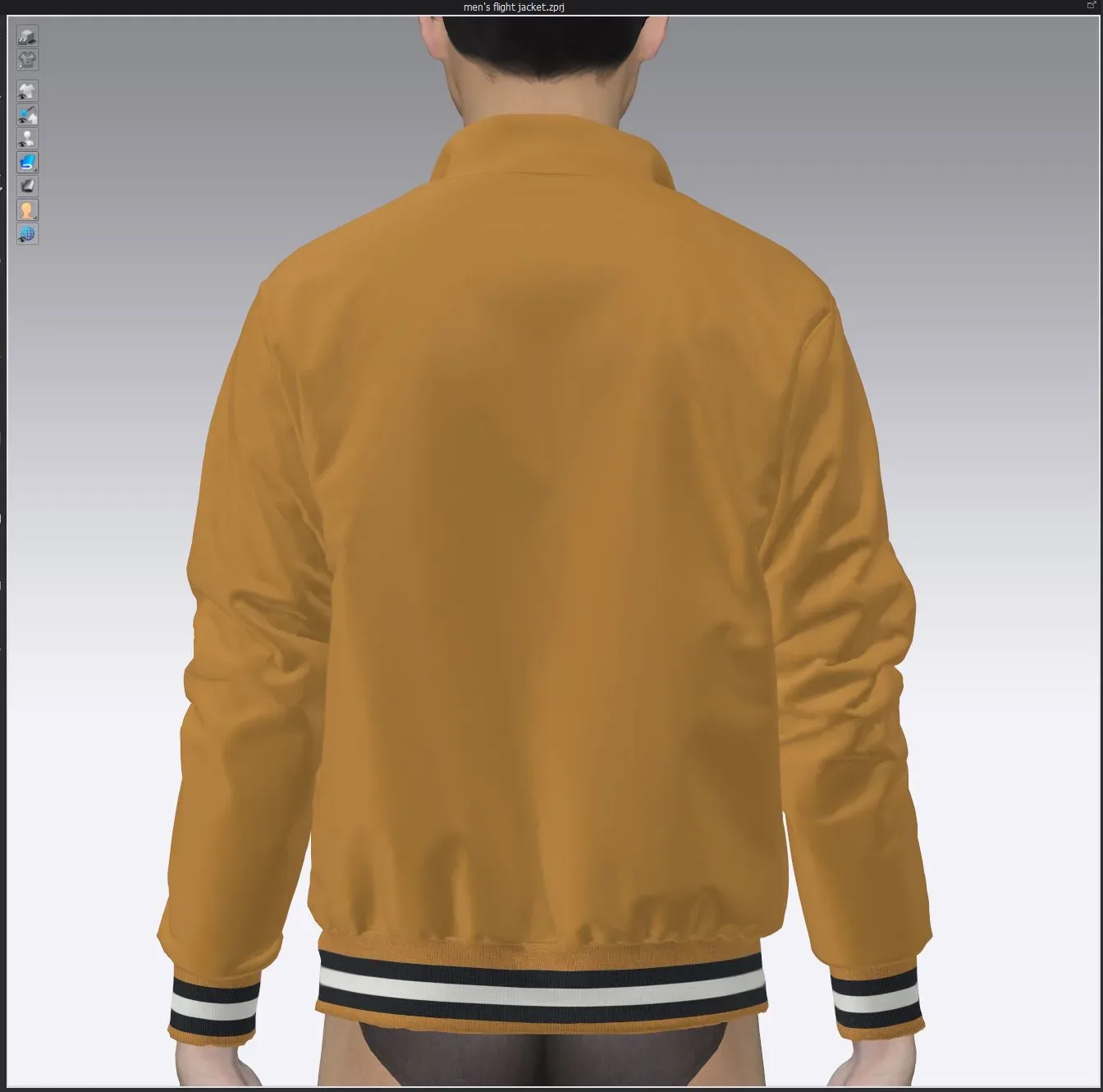 Men's Flight Jacket, marvelous designer,clo3d