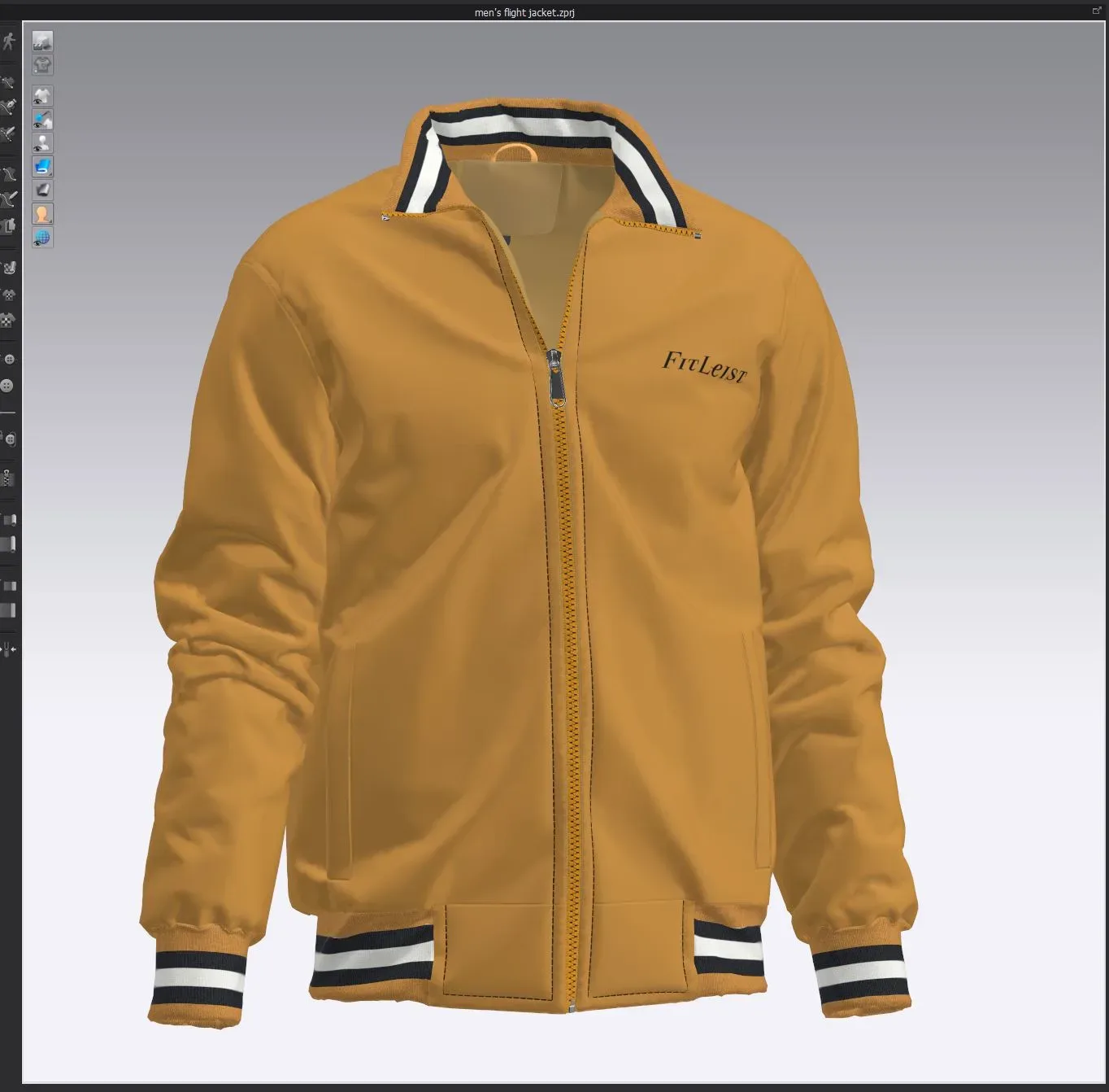 Men's Flight Jacket, marvelous designer,clo3d